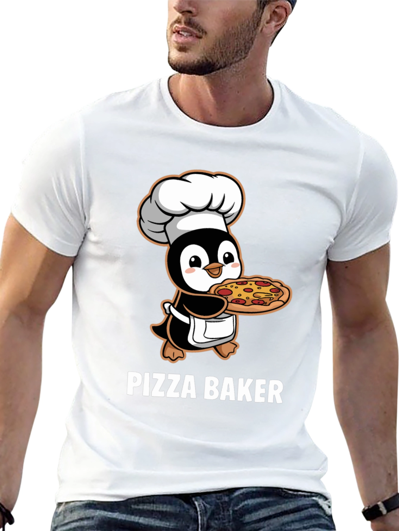 Pizza Baker Penguin T-Shirt
