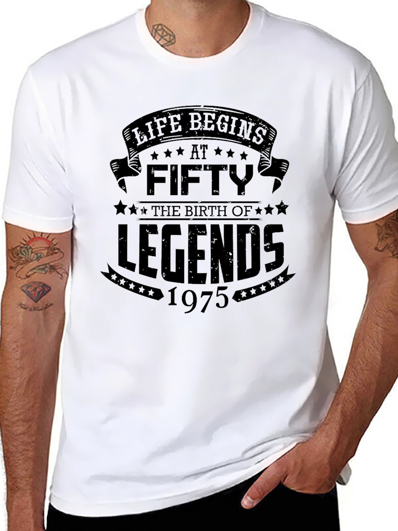 Life Begins at Fifty Legends 1975 T-Shirt