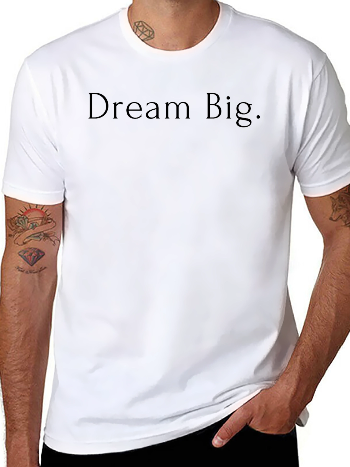 Dream Big Black T-Shirt - Inspirational & Comfortable