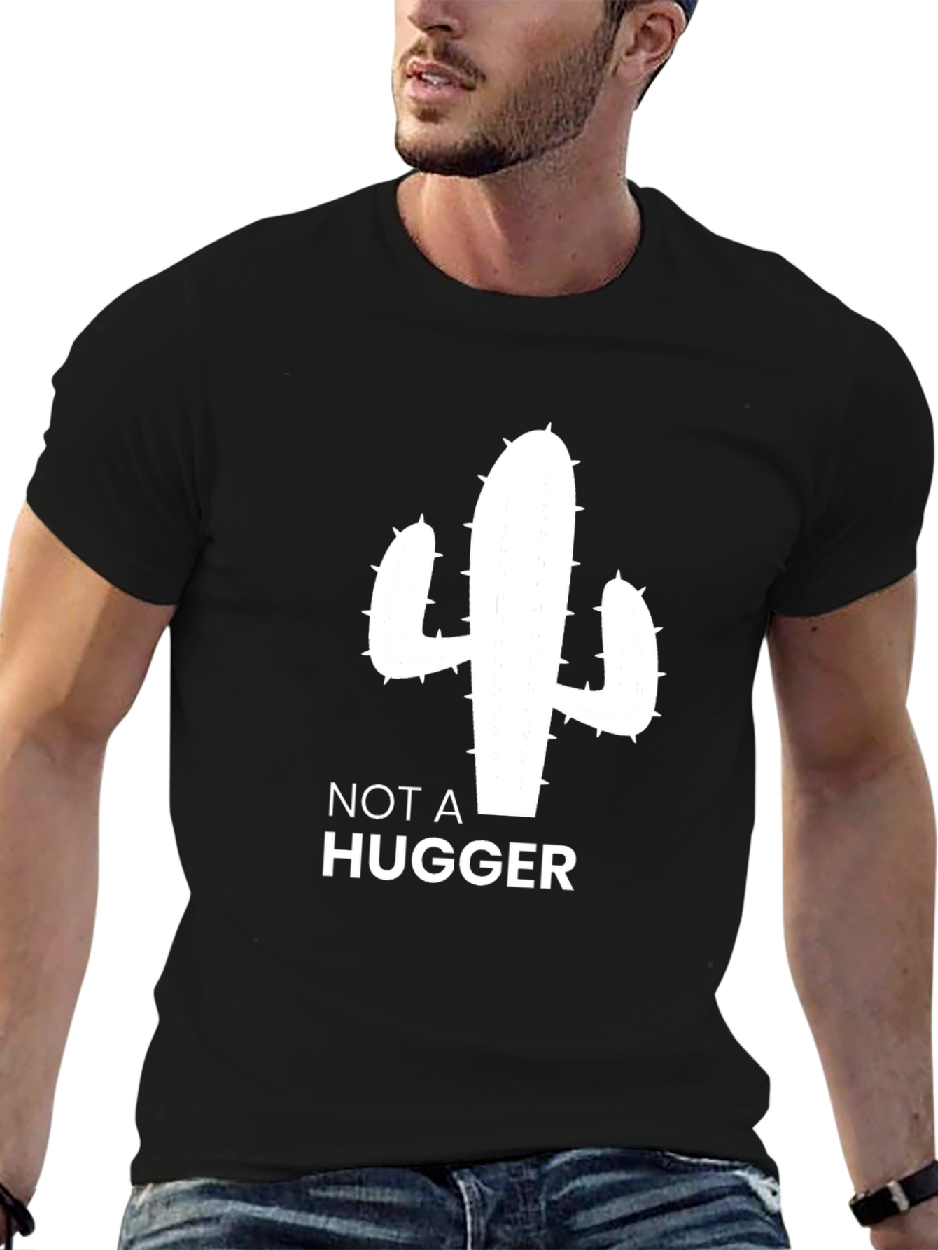 Not a Hugger Cactus T-Shirt - Unisex Graphic Tee