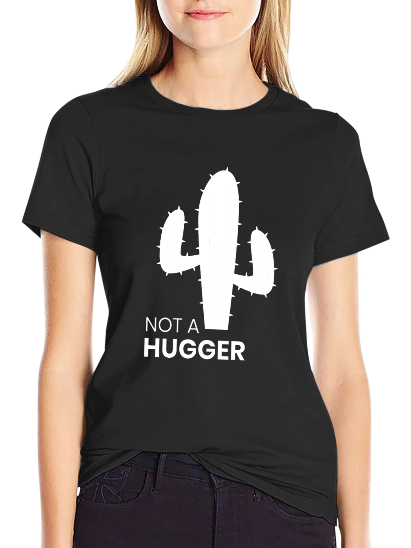 Not a Hugger Cactus T-Shirt - Unisex Graphic Tee