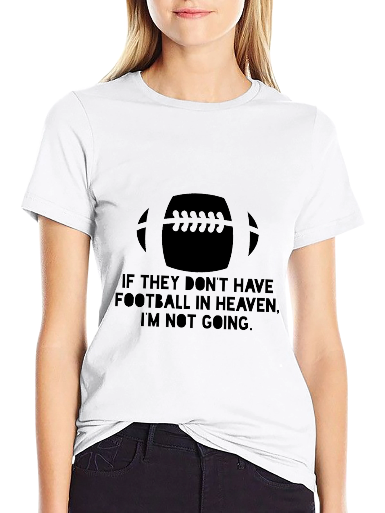 Football Heaven T-Shirt - Black Cotton Graphic Tee