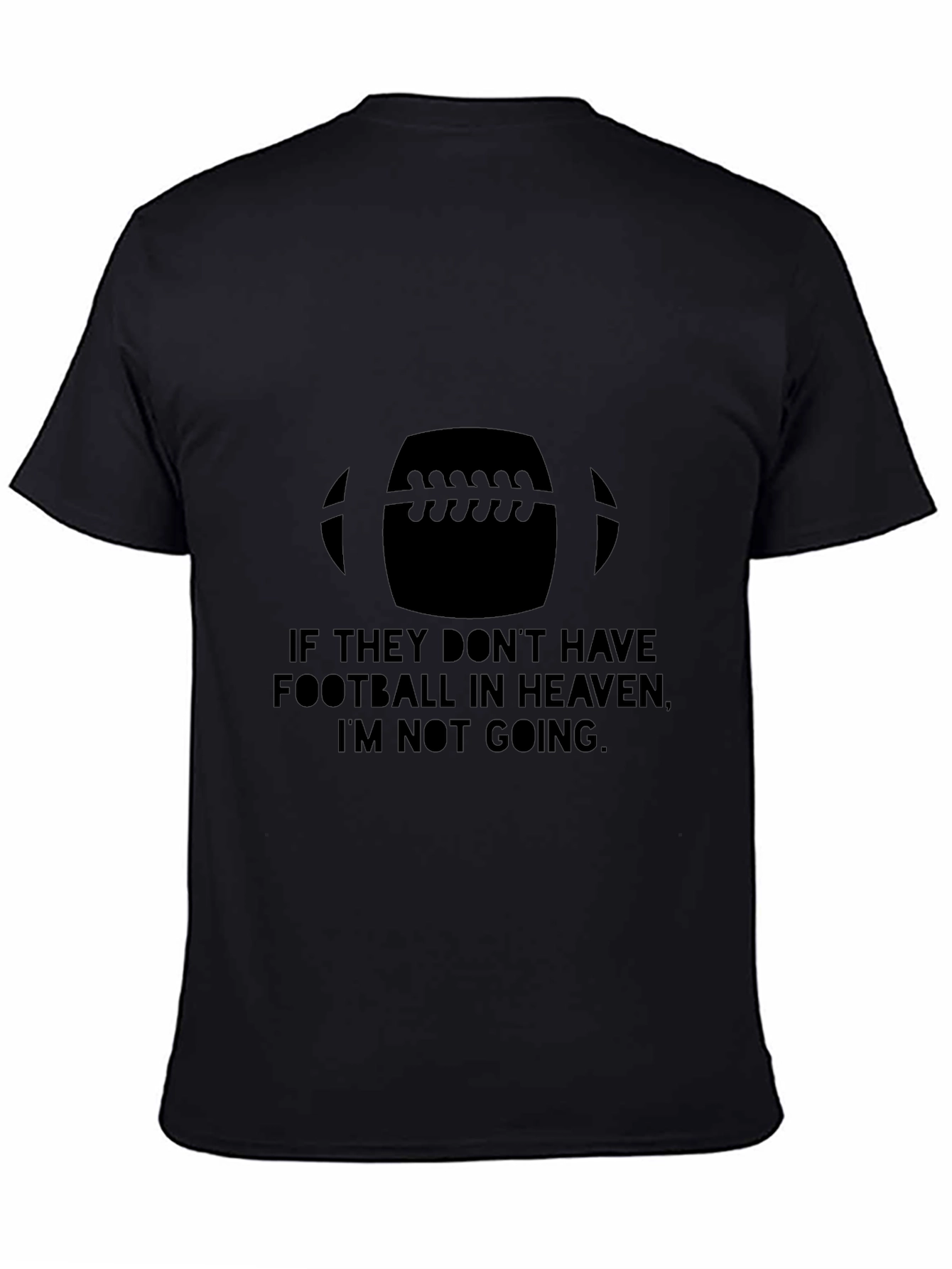 Football Heaven T-Shirt - Black Cotton Graphic Tee