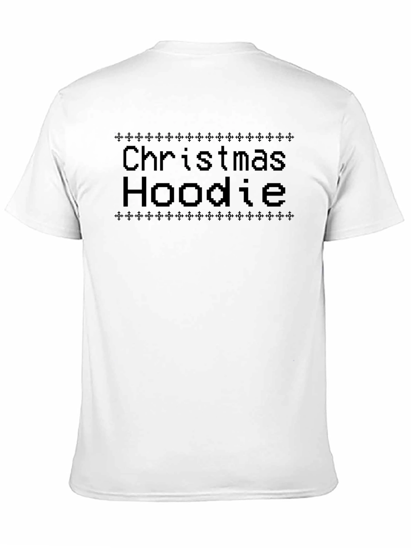 Christmas Hoodie Graphic Tee - Pixelated Holiday Spirit