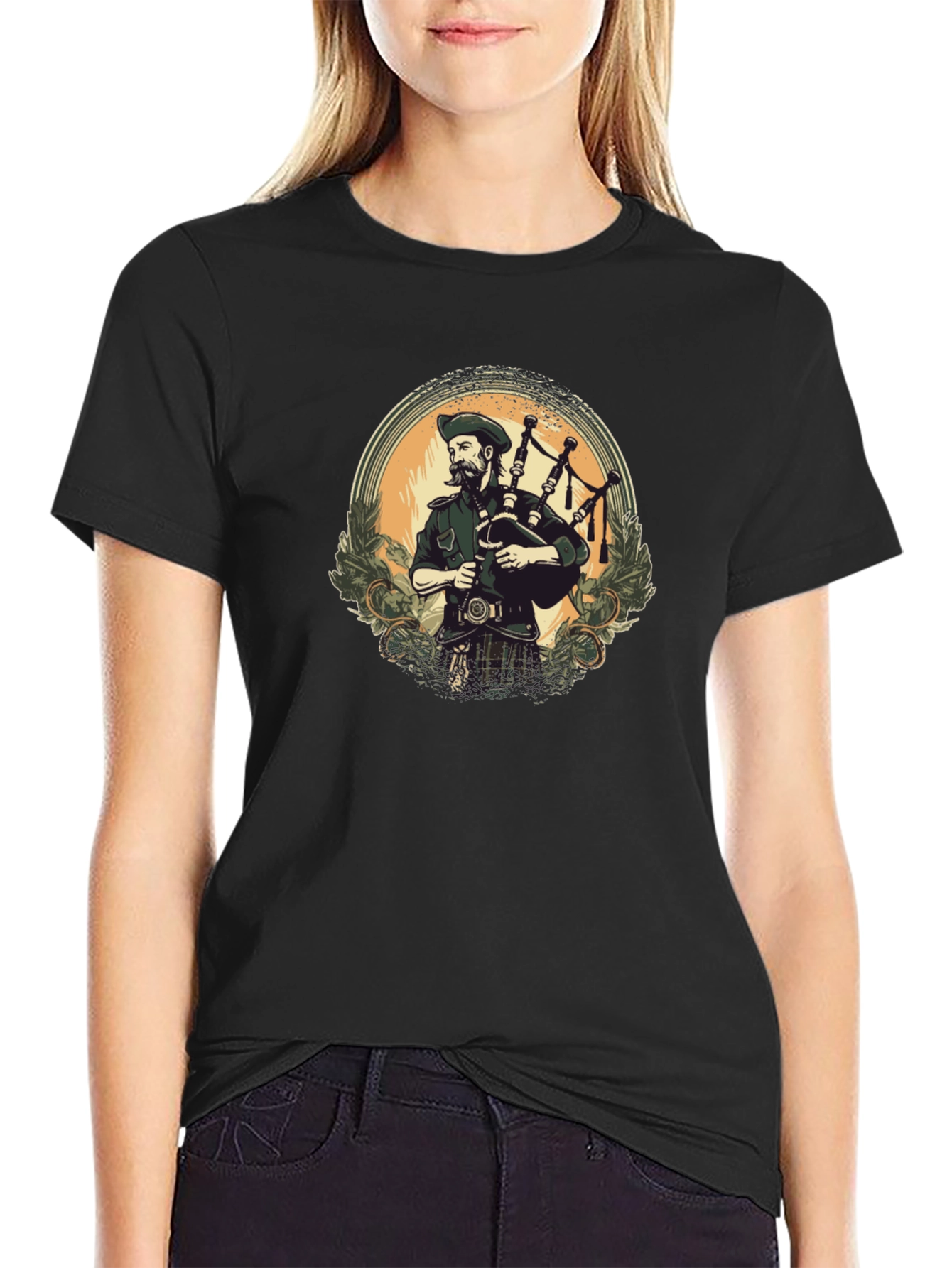 Scottish Piper T-Shirt - Bagpipe Musician Tee