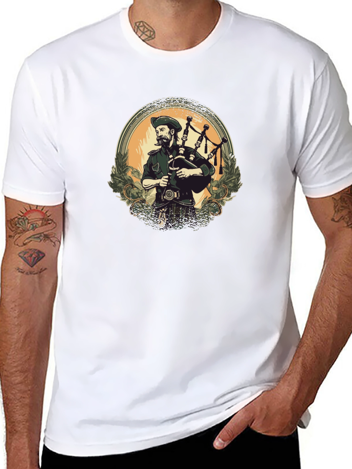 Scottish Piper T-Shirt - Bagpipe Musician Tee