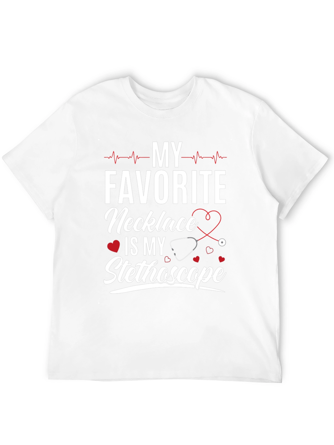 My Favorite Necklace Stethoscope Tee