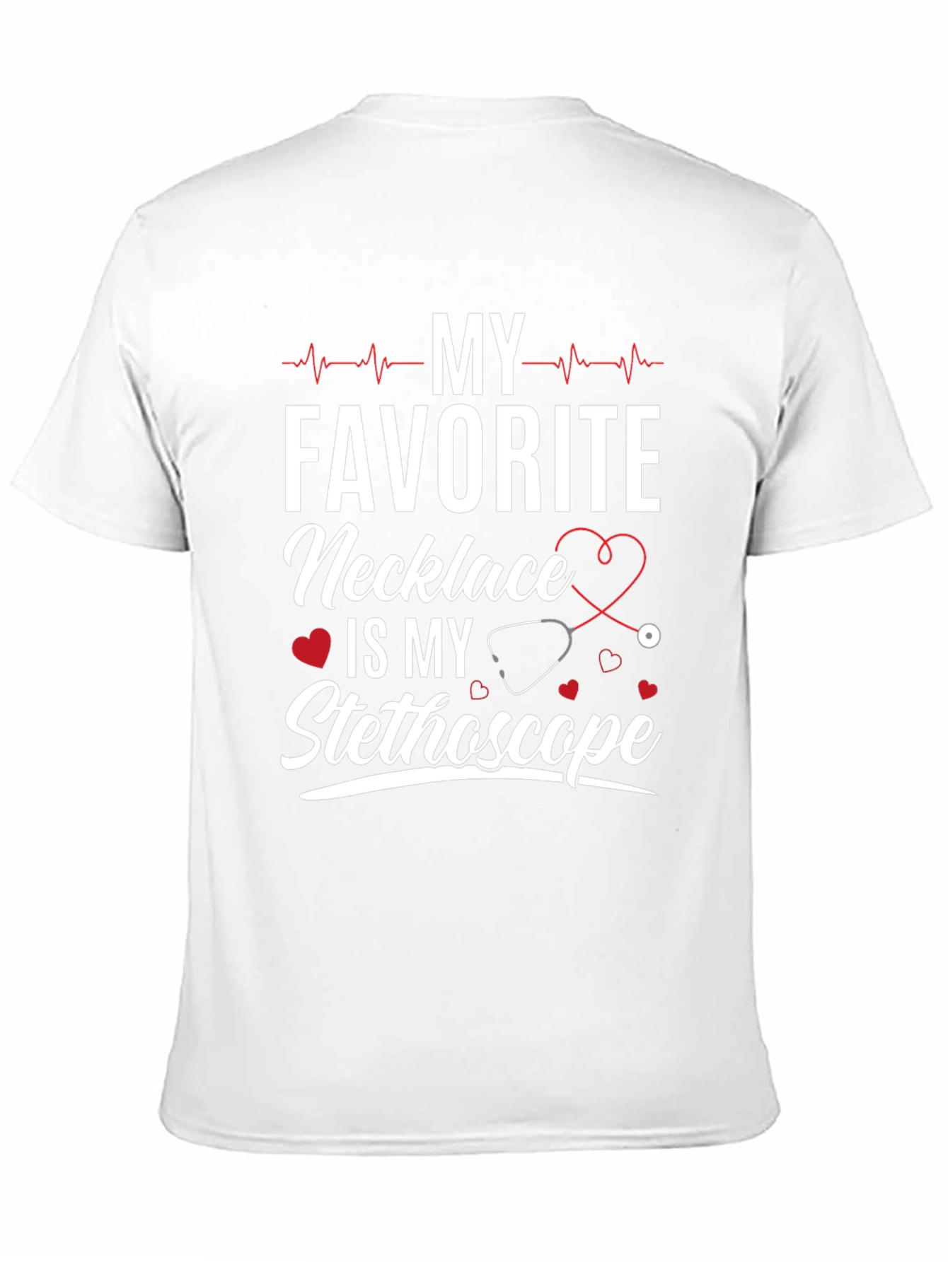 My Favorite Necklace Stethoscope Tee
