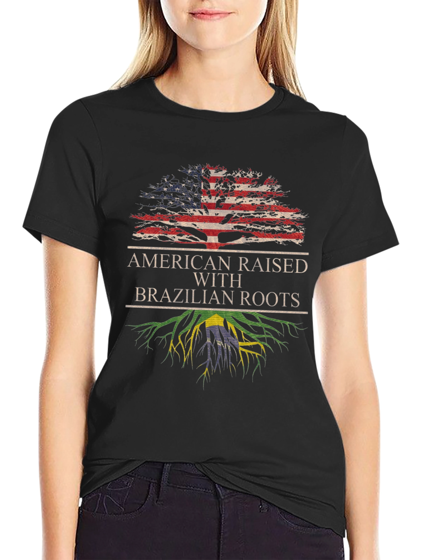 American Raised with Brazilian Roots T-Shirt