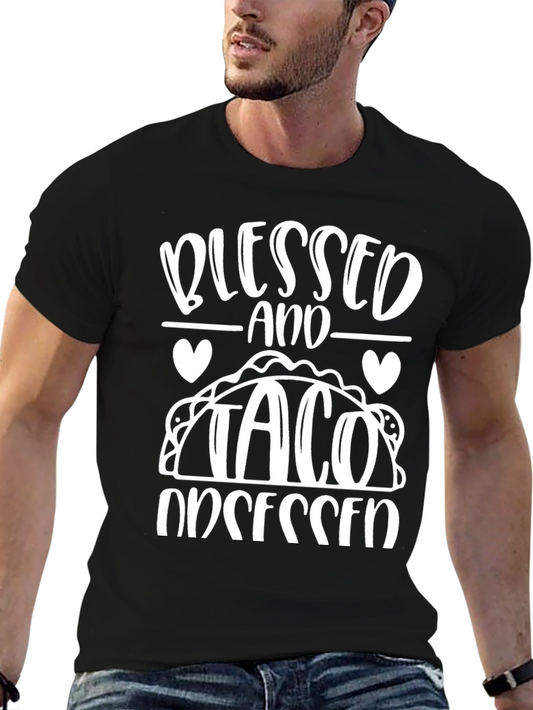 Blessed and Taco Obsessed Graphic T-Shirt