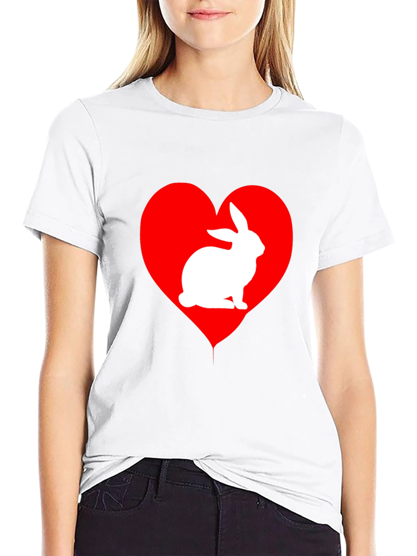 Rabbit Heart Graphic T-Shirt