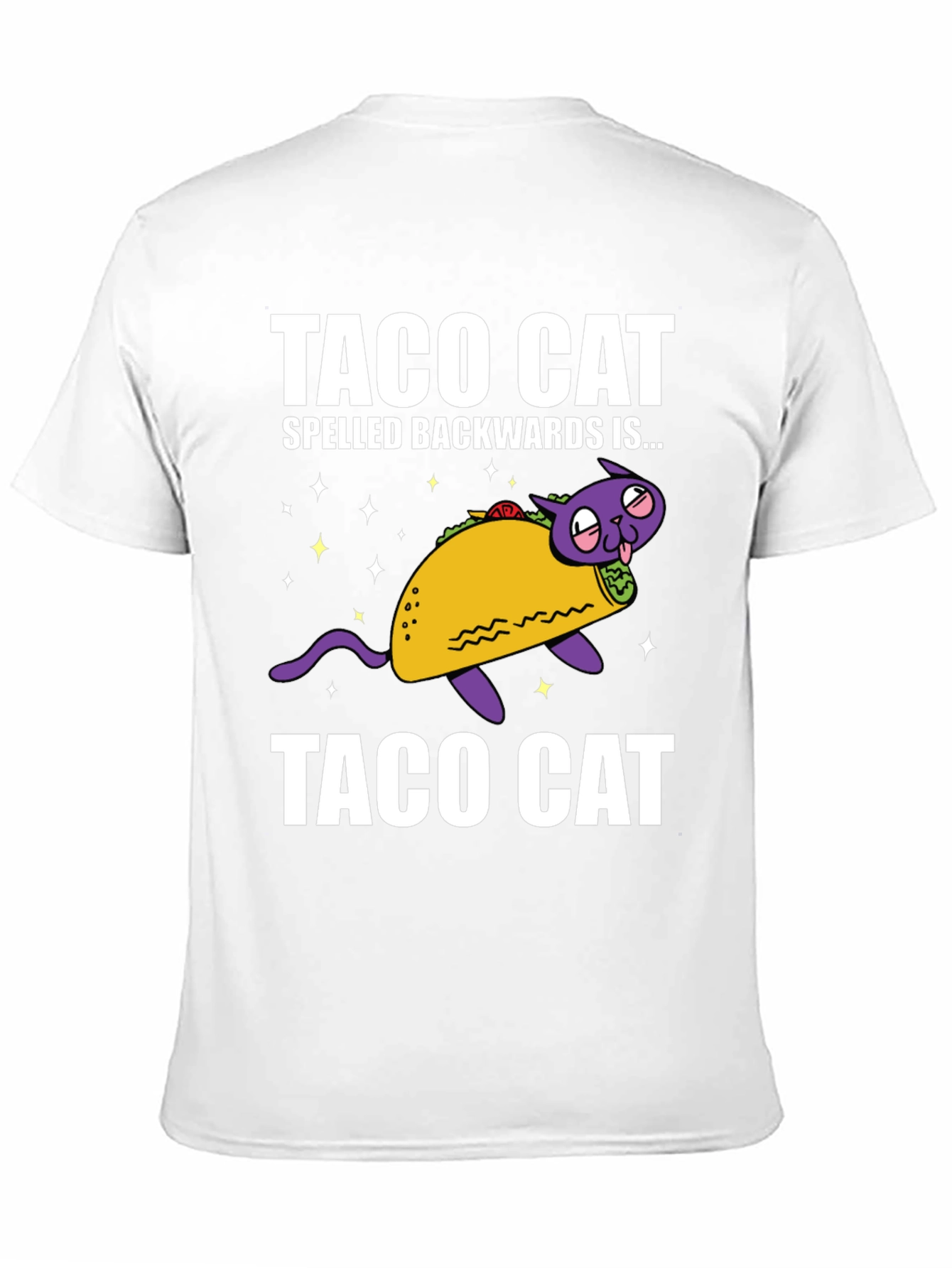 Taco Cat Funny Graphic Tee - Spelled Backwards!