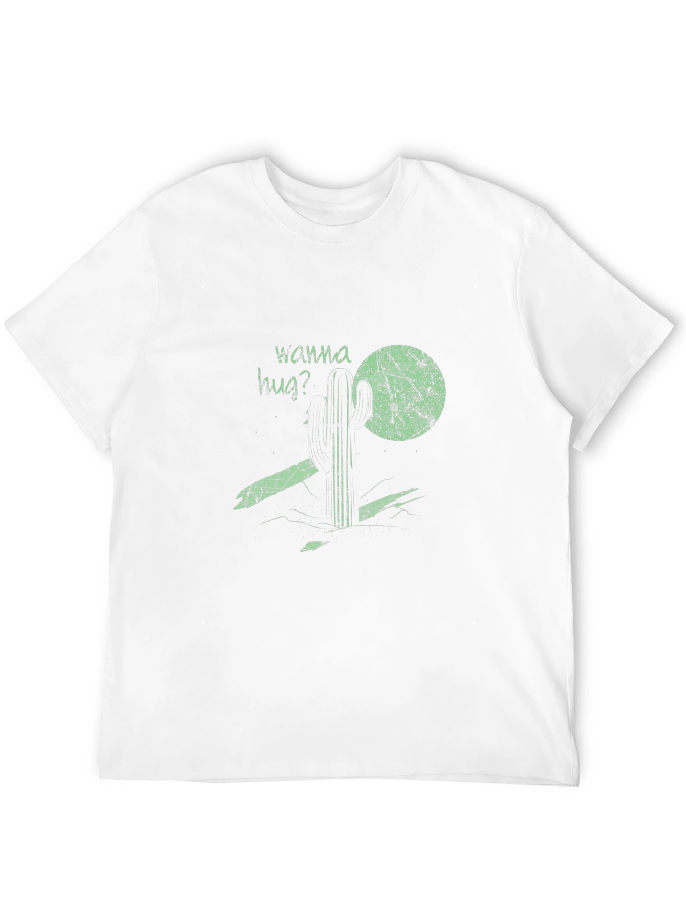 Wanna Hug? Cactus Graphic Tee - Black