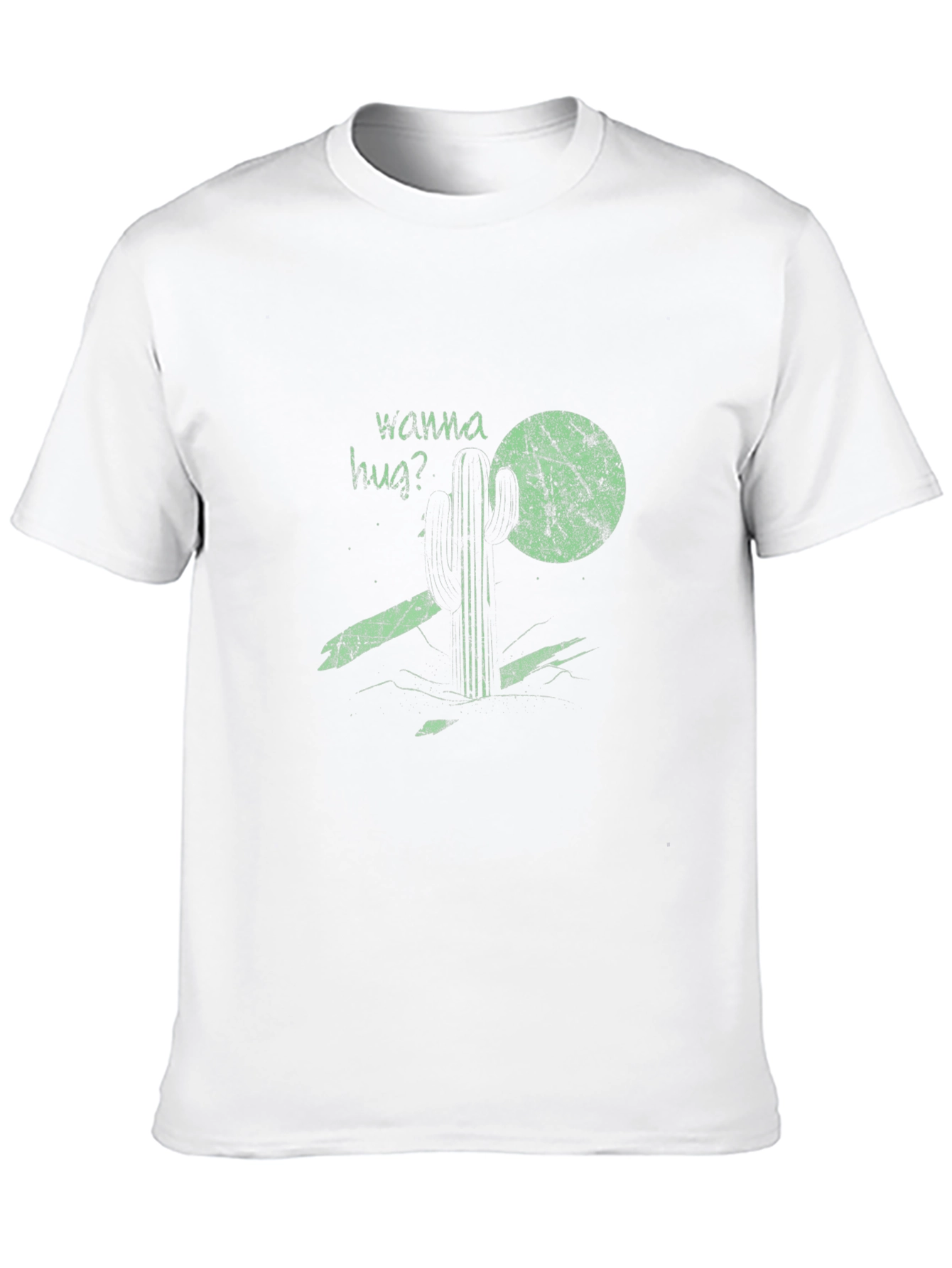 Wanna Hug? Cactus Graphic Tee - Black