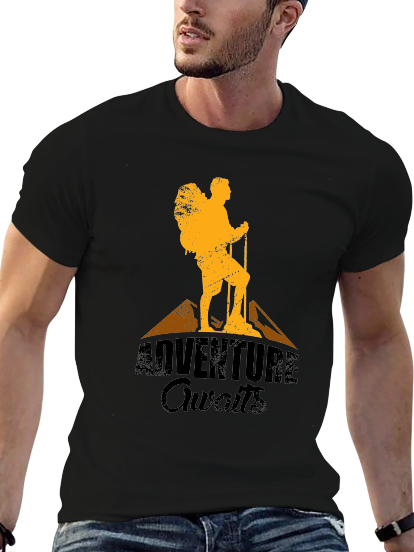 Adventure Awaits Graphic T-Shirt Hiking Design