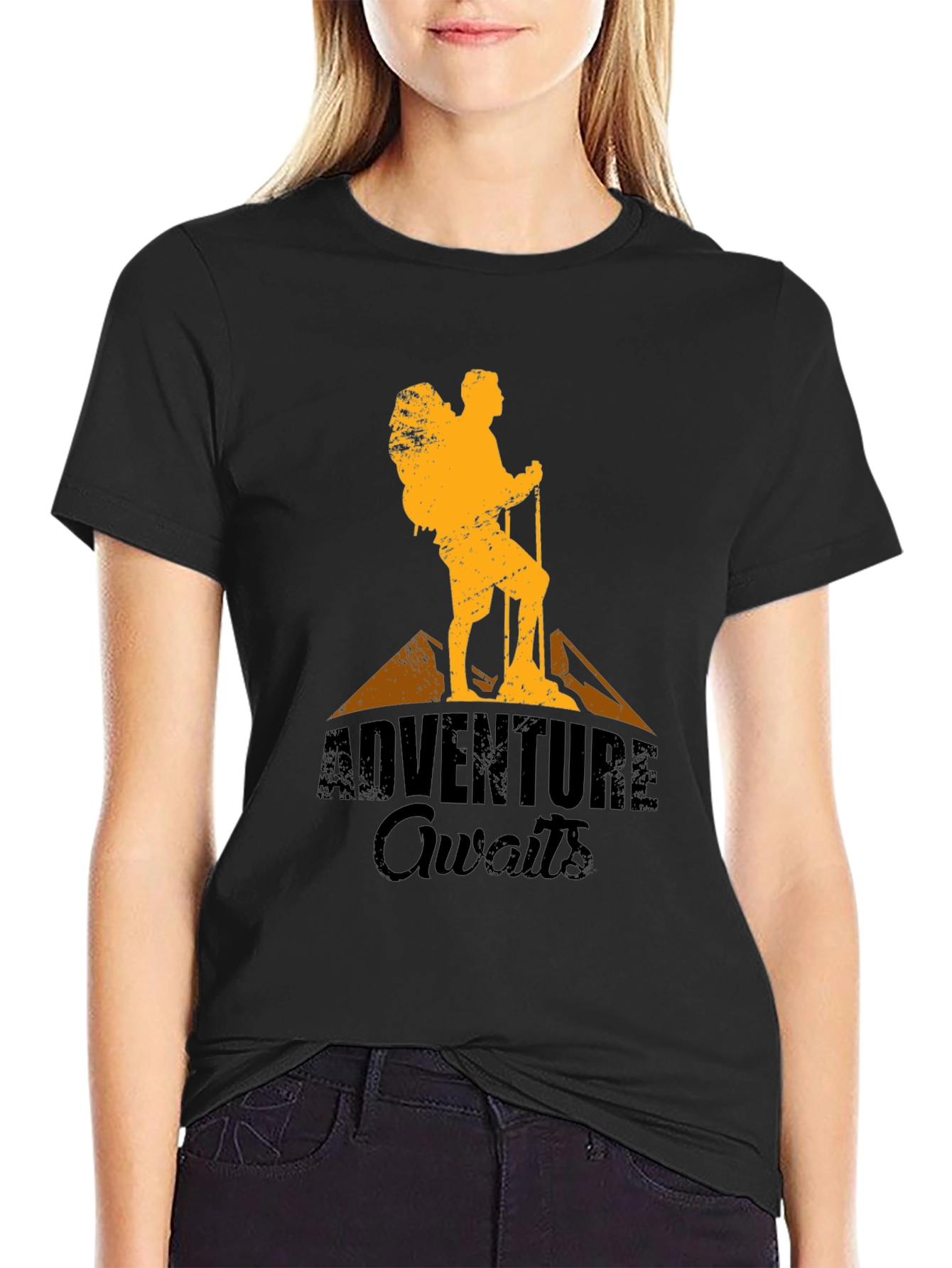 Adventure Awaits Graphic T-Shirt Hiking Design