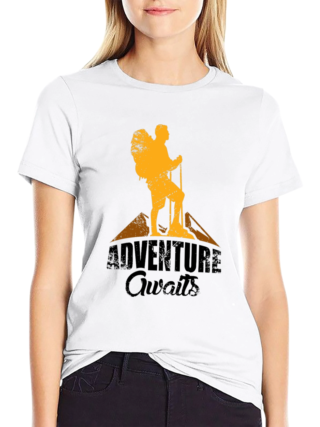 Adventure Awaits Graphic T-Shirt Hiking Design