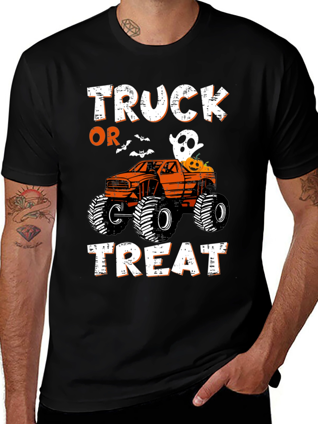 Truck Or Treat Halloween Monster Truck T-Shirt