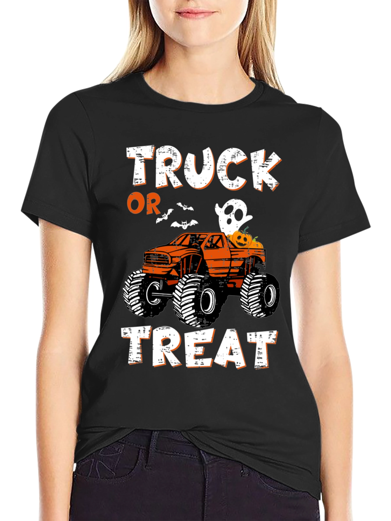 Truck Or Treat Halloween Monster Truck T-Shirt
