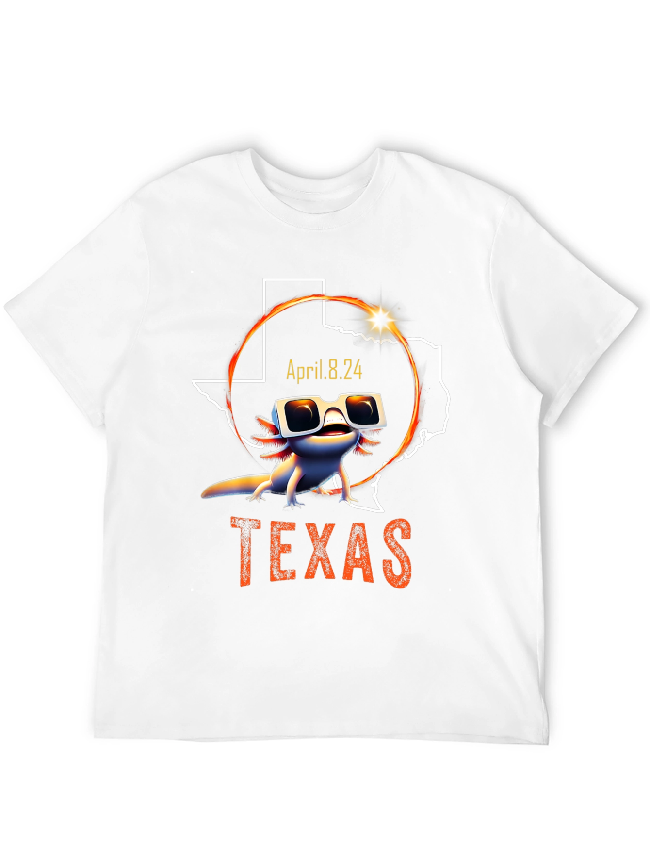 Texas Eclipse 2024 Axolotl T-Shirt