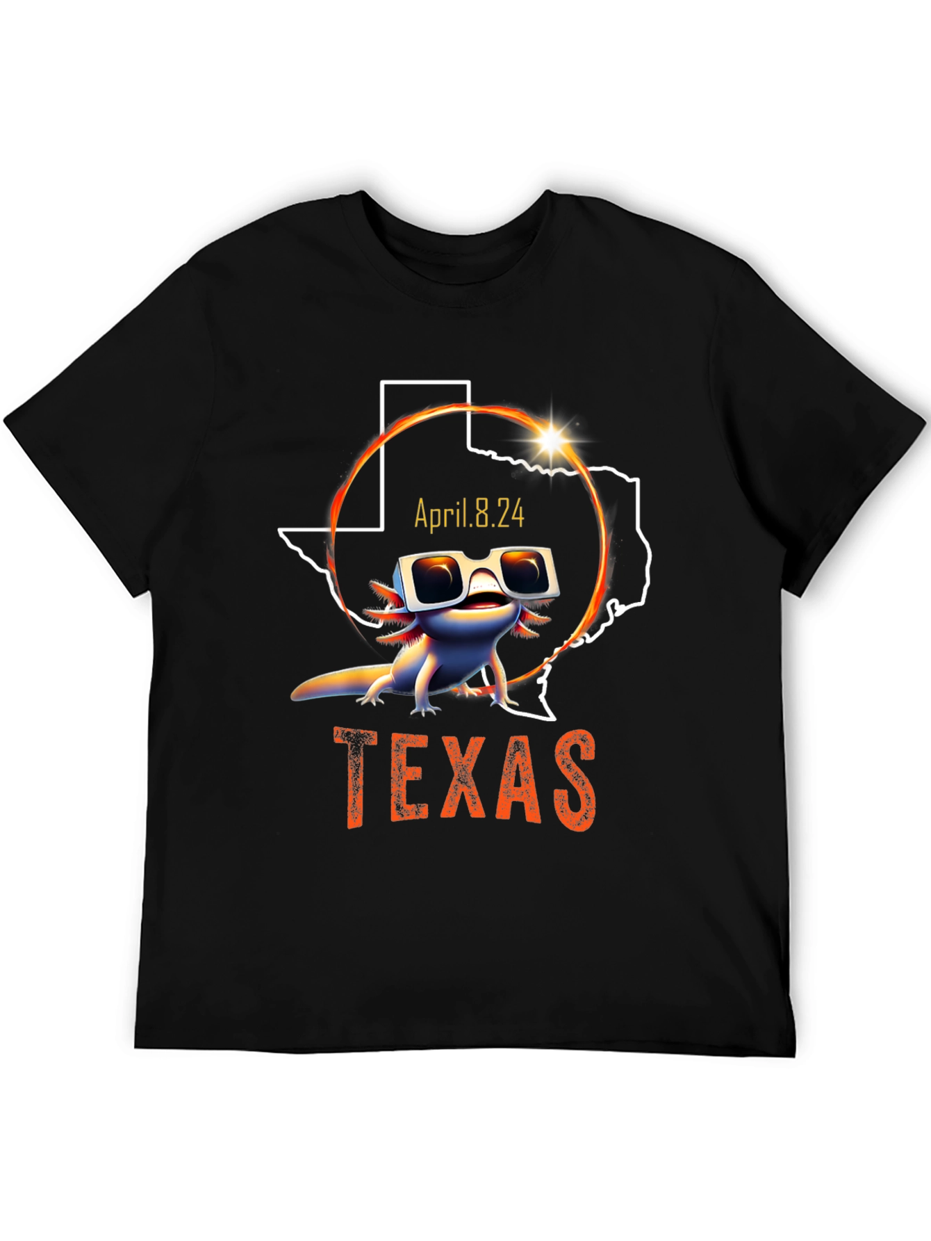 Texas Eclipse 2024 Axolotl T-Shirt