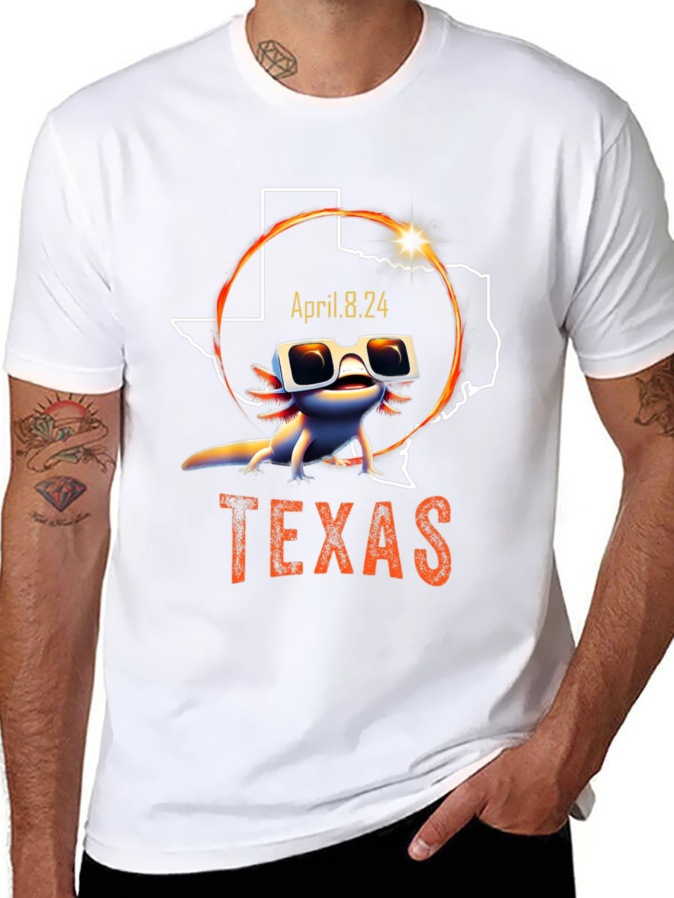 Texas Eclipse 2024 Axolotl T-Shirt