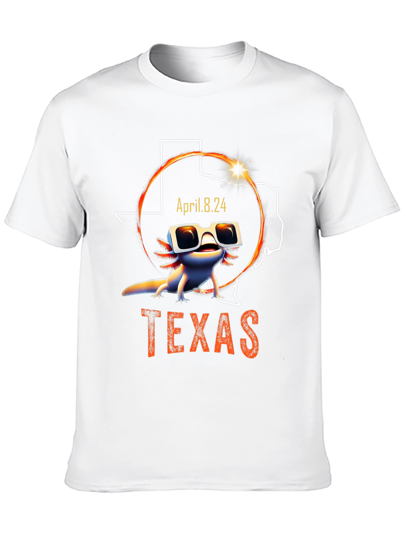 Texas Eclipse 2024 Axolotl T-Shirt