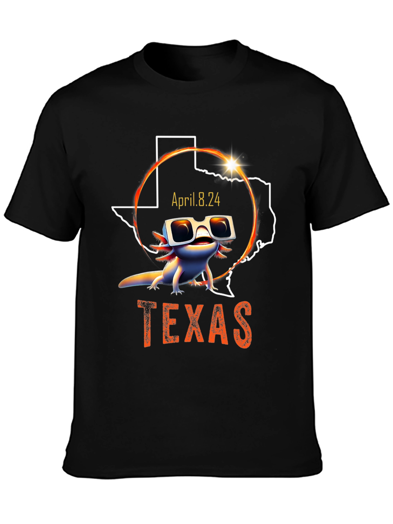 Texas Eclipse 2024 Axolotl T-Shirt