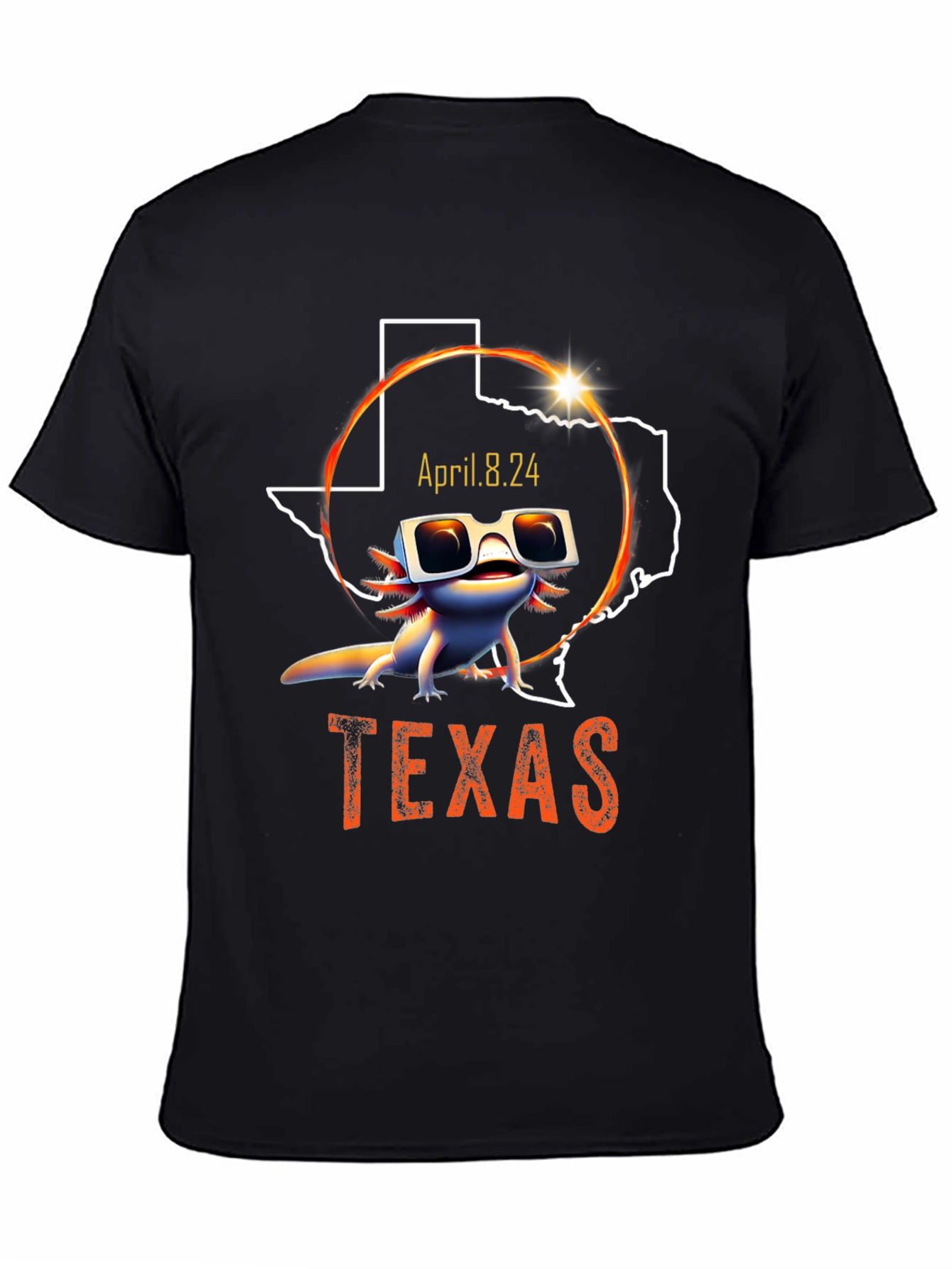 Texas Eclipse 2024 Axolotl T-Shirt