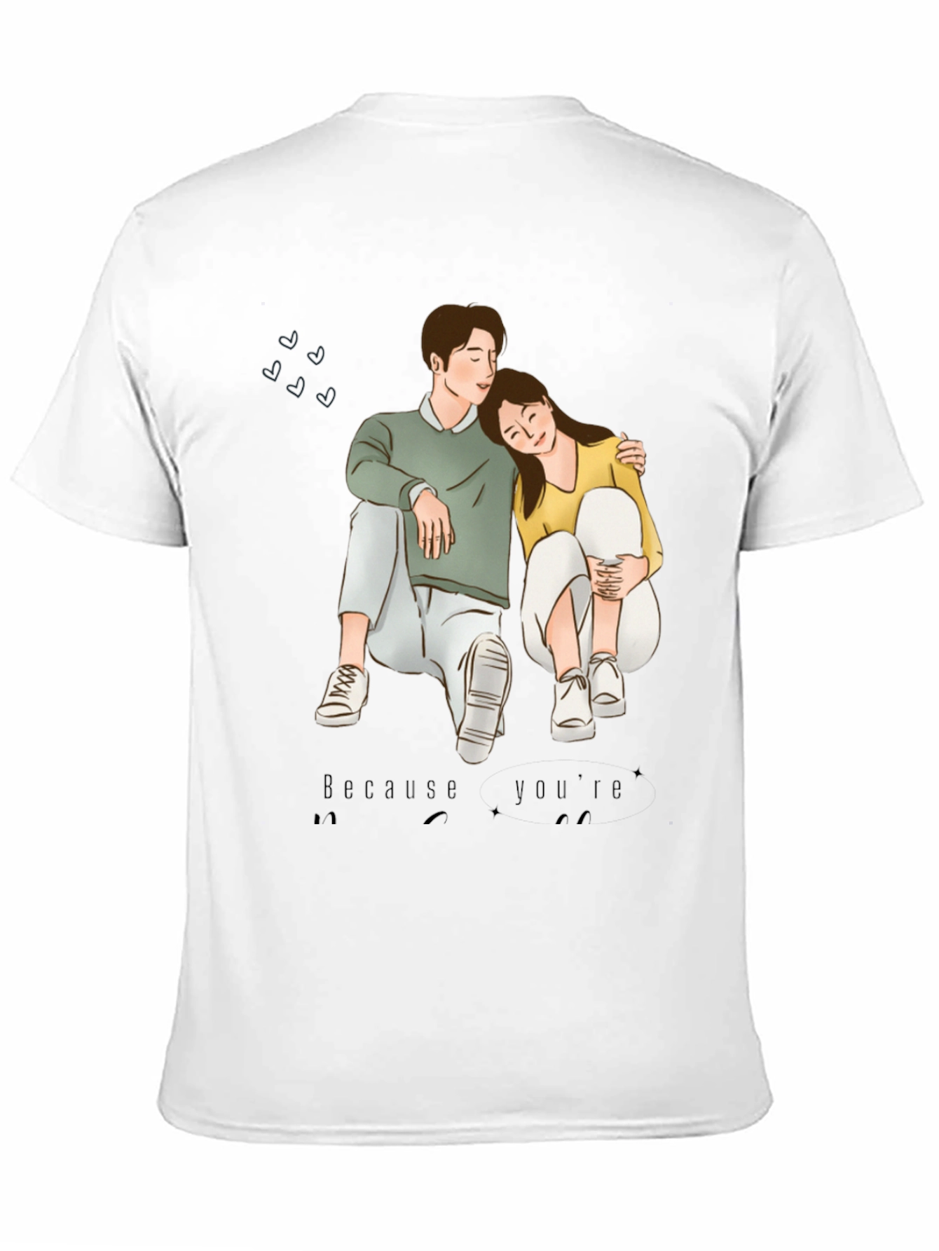 Couple Graphic Black T-Shirt