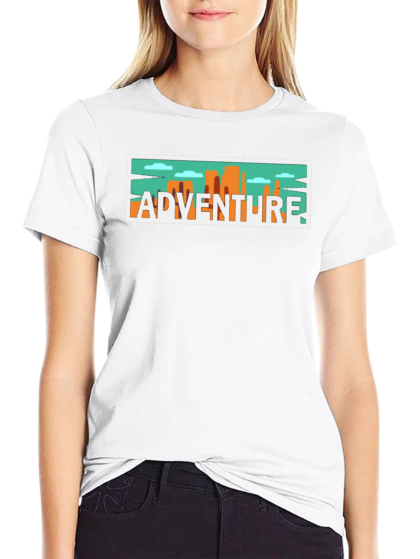 Adventure Graphic Print Black T-Shirt