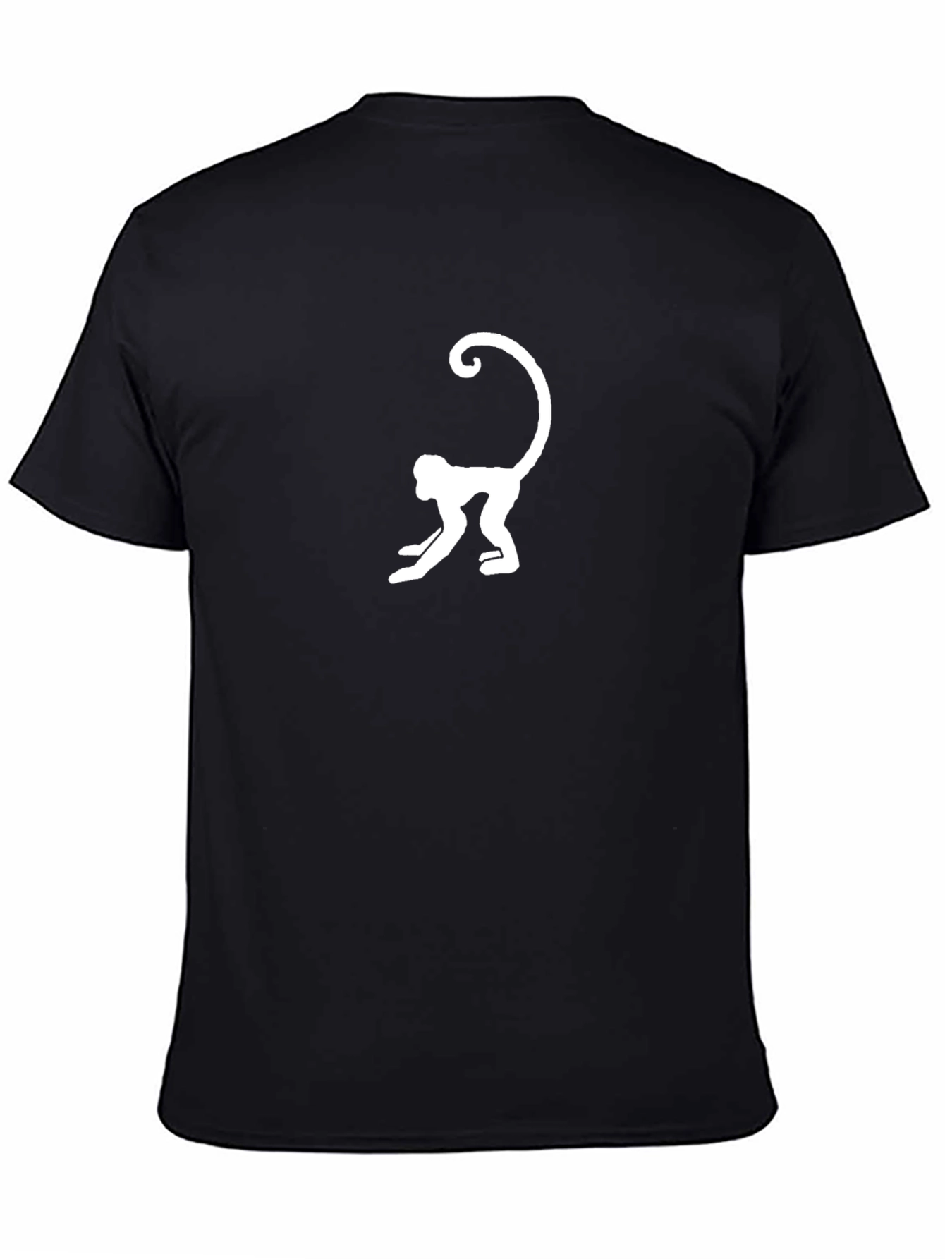 Monkey Graphic Tee - Black Cotton T-Shirt