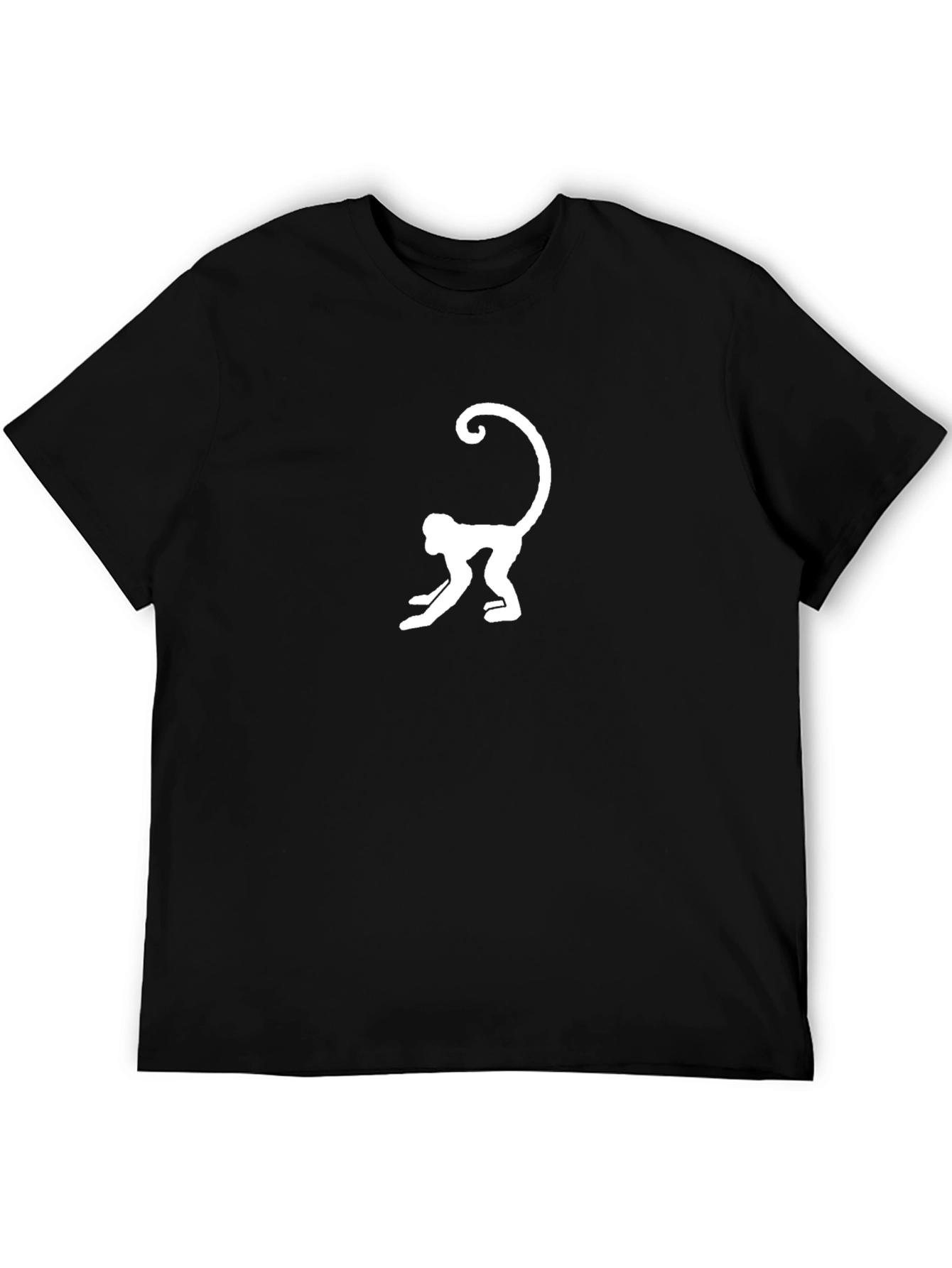 Monkey Graphic Tee - Black Cotton T-Shirt