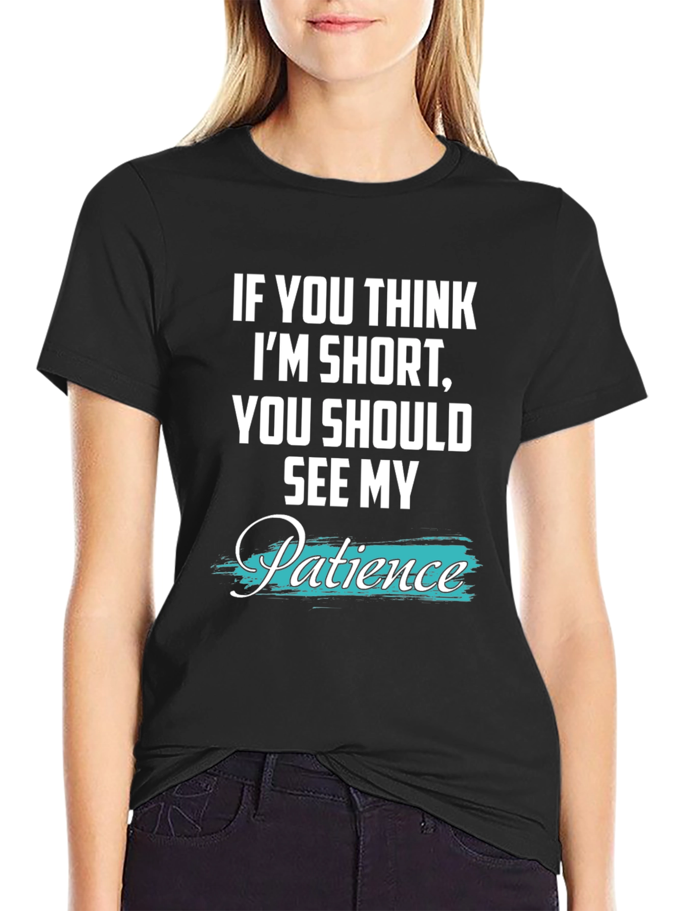 Humorous Short Patience Graphic T-Shirt