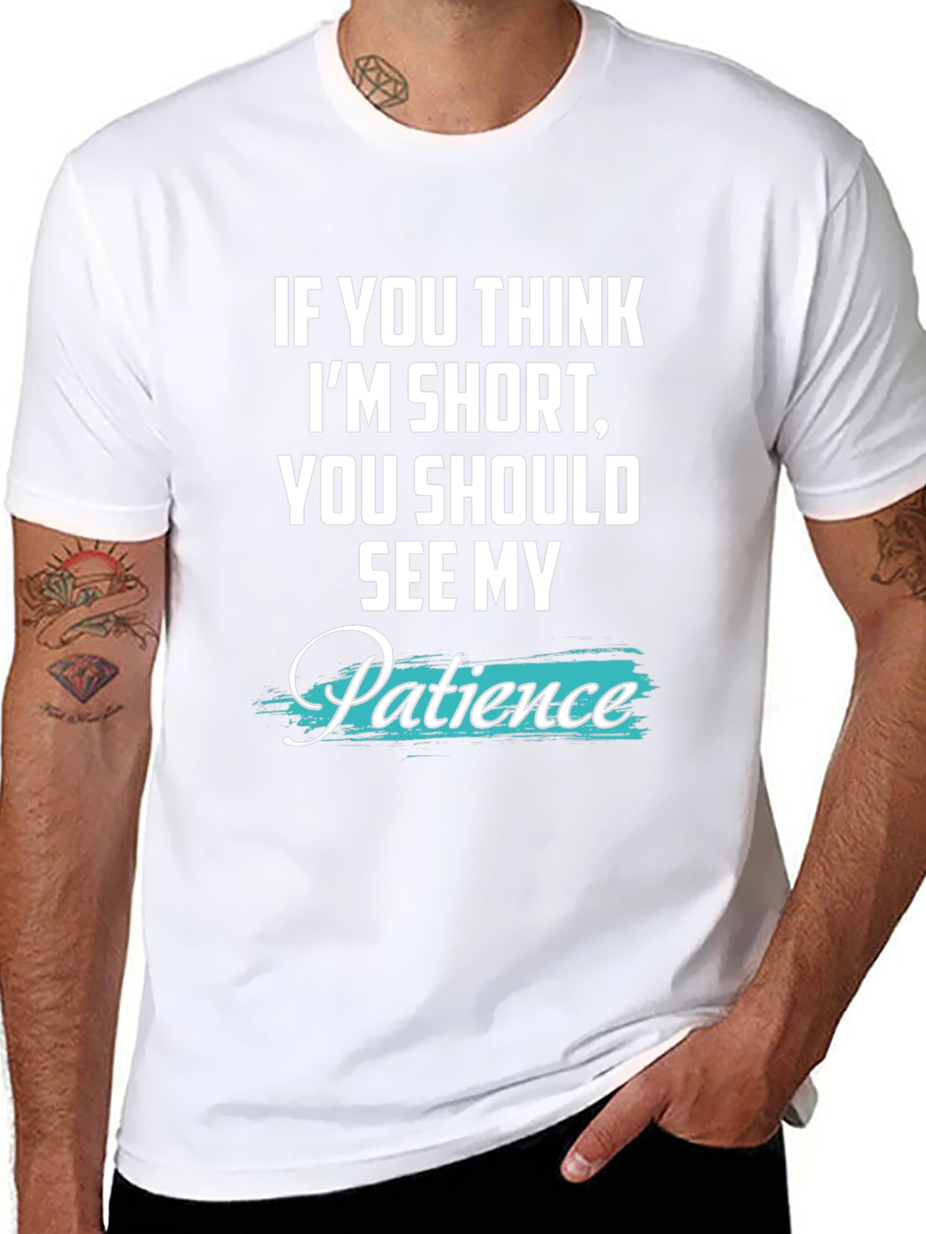 Humorous Short Patience Graphic T-Shirt