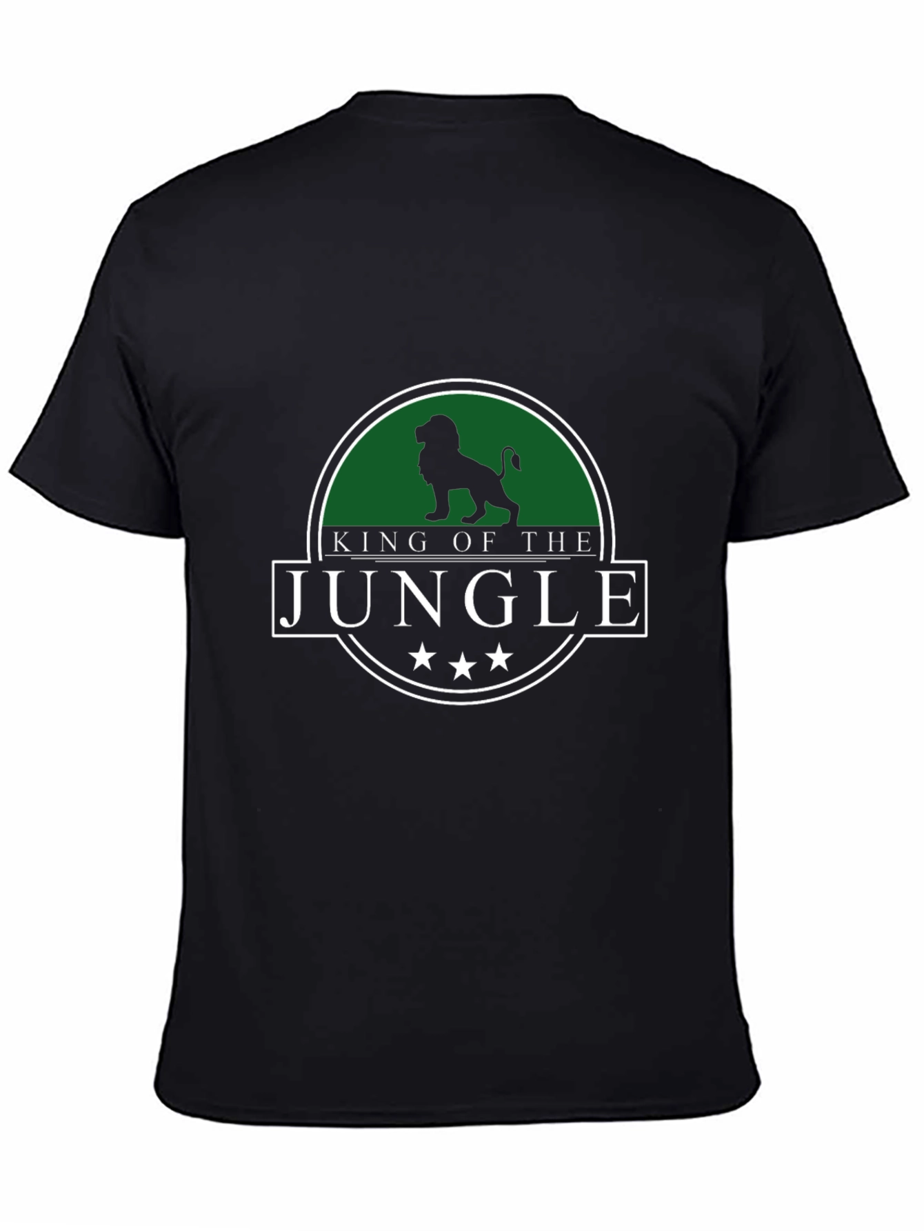 King of the Jungle Mens Black Graphic T-Shirt