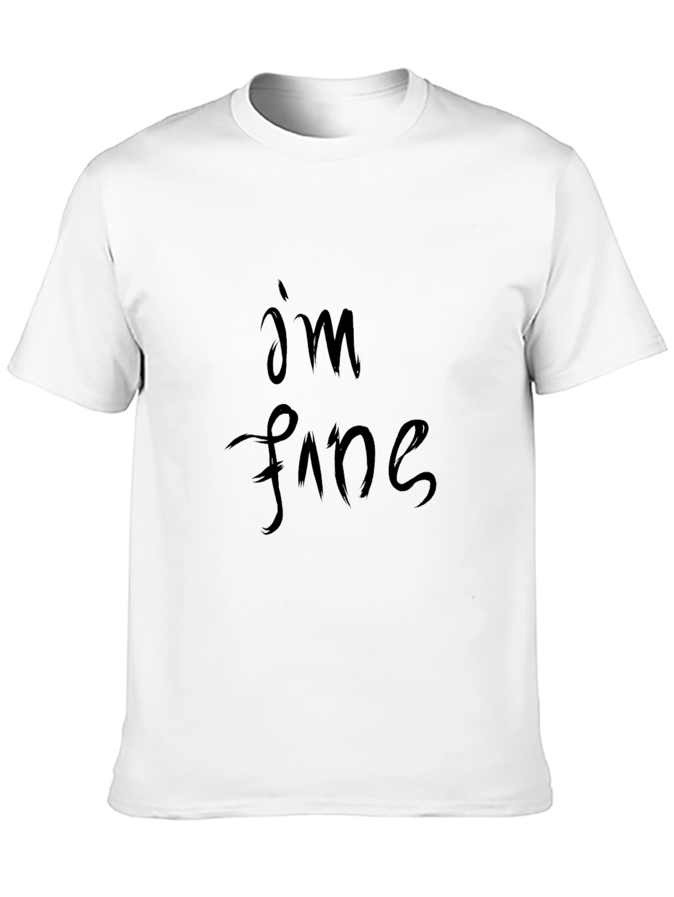 Im Fine Graphic Tee - Black Casual T-Shirt