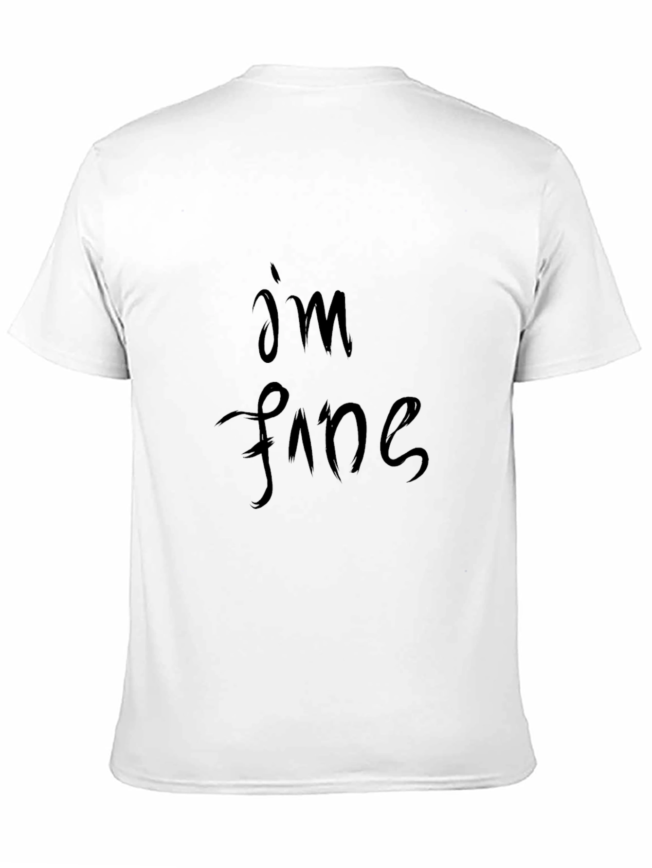 Im Fine Graphic Tee - Black Casual T-Shirt