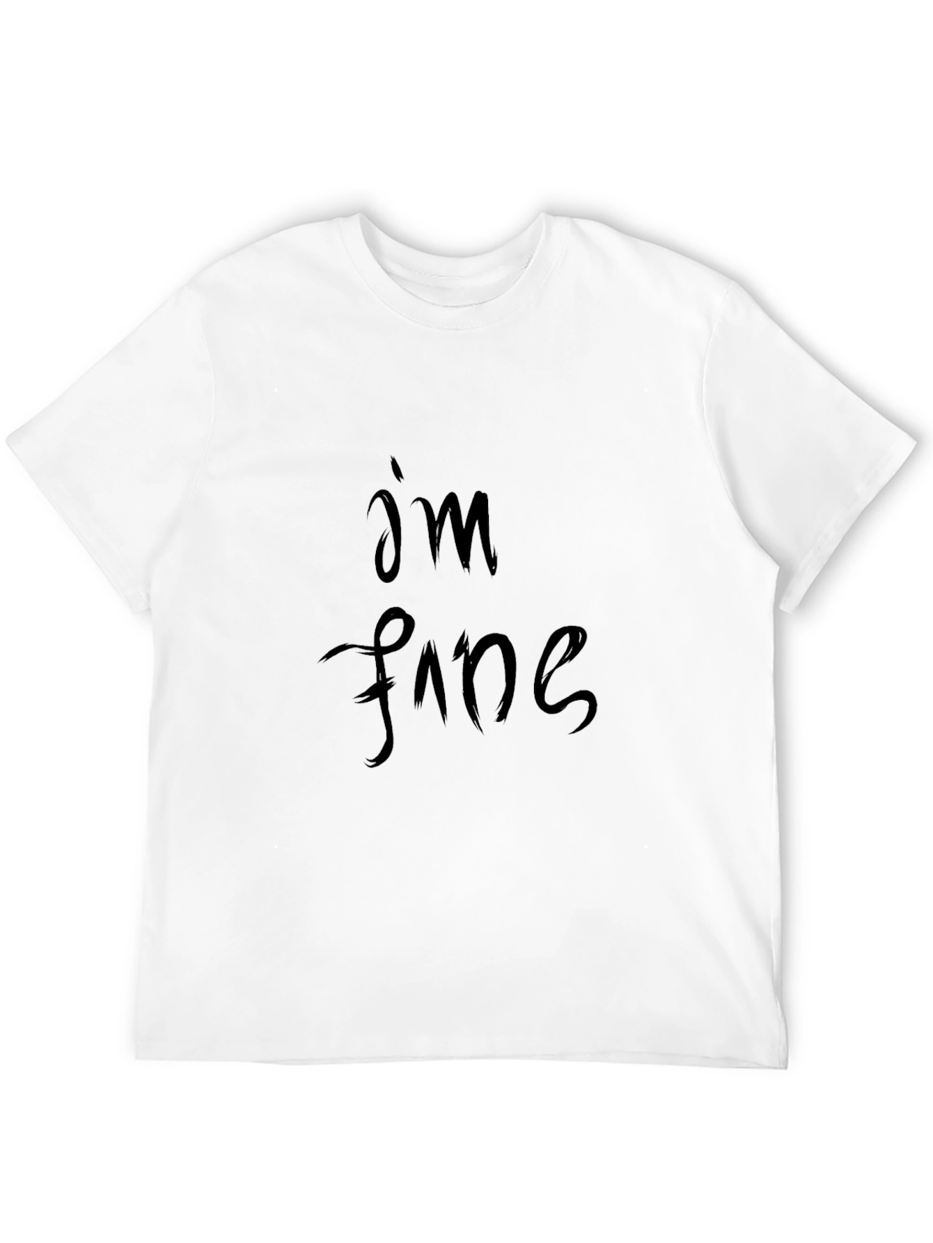 Im Fine Graphic Tee - Black Casual T-Shirt