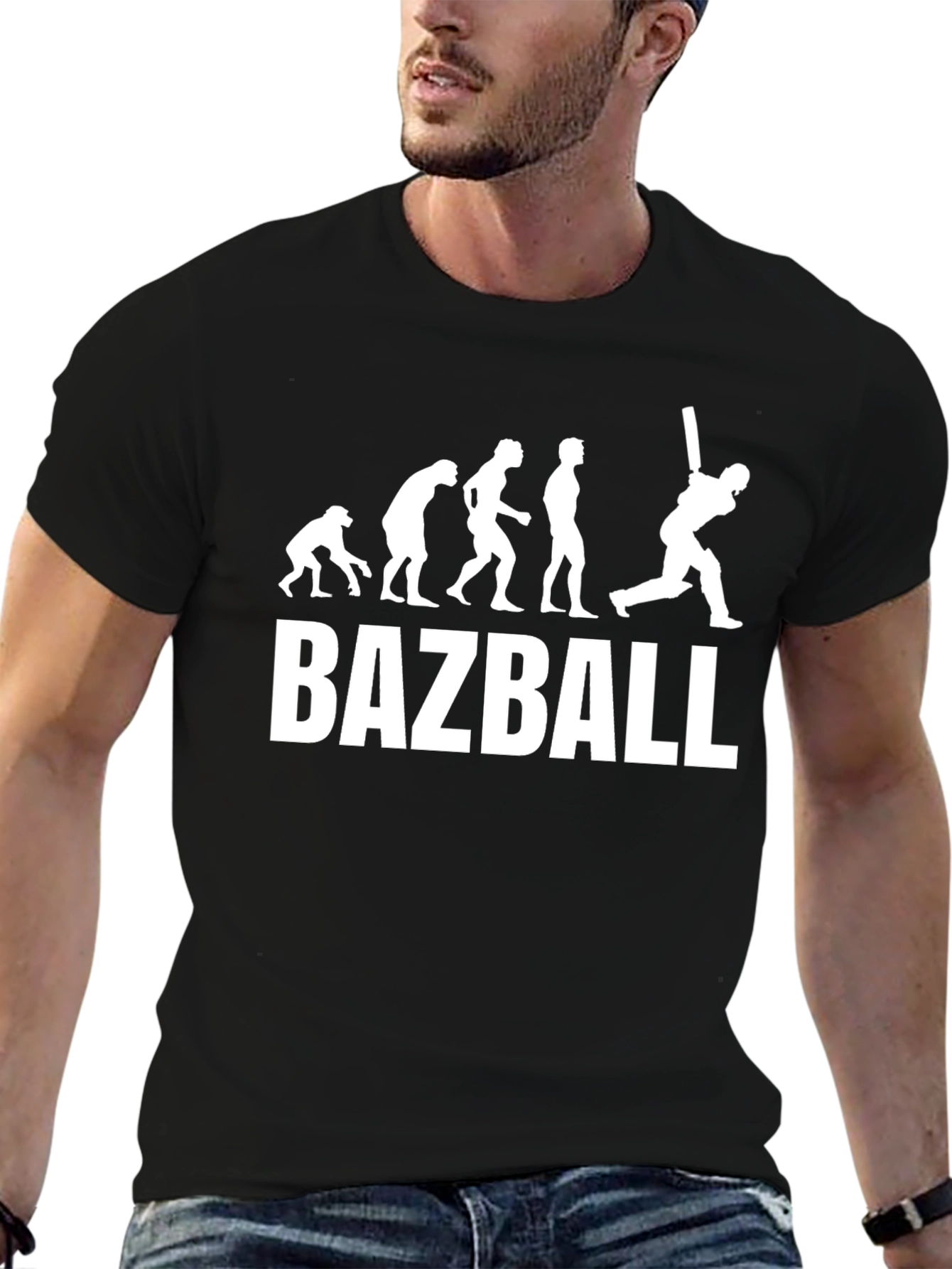 BAZBALL Evolution Graphic T-Shirt - Cricket Fan Tee
