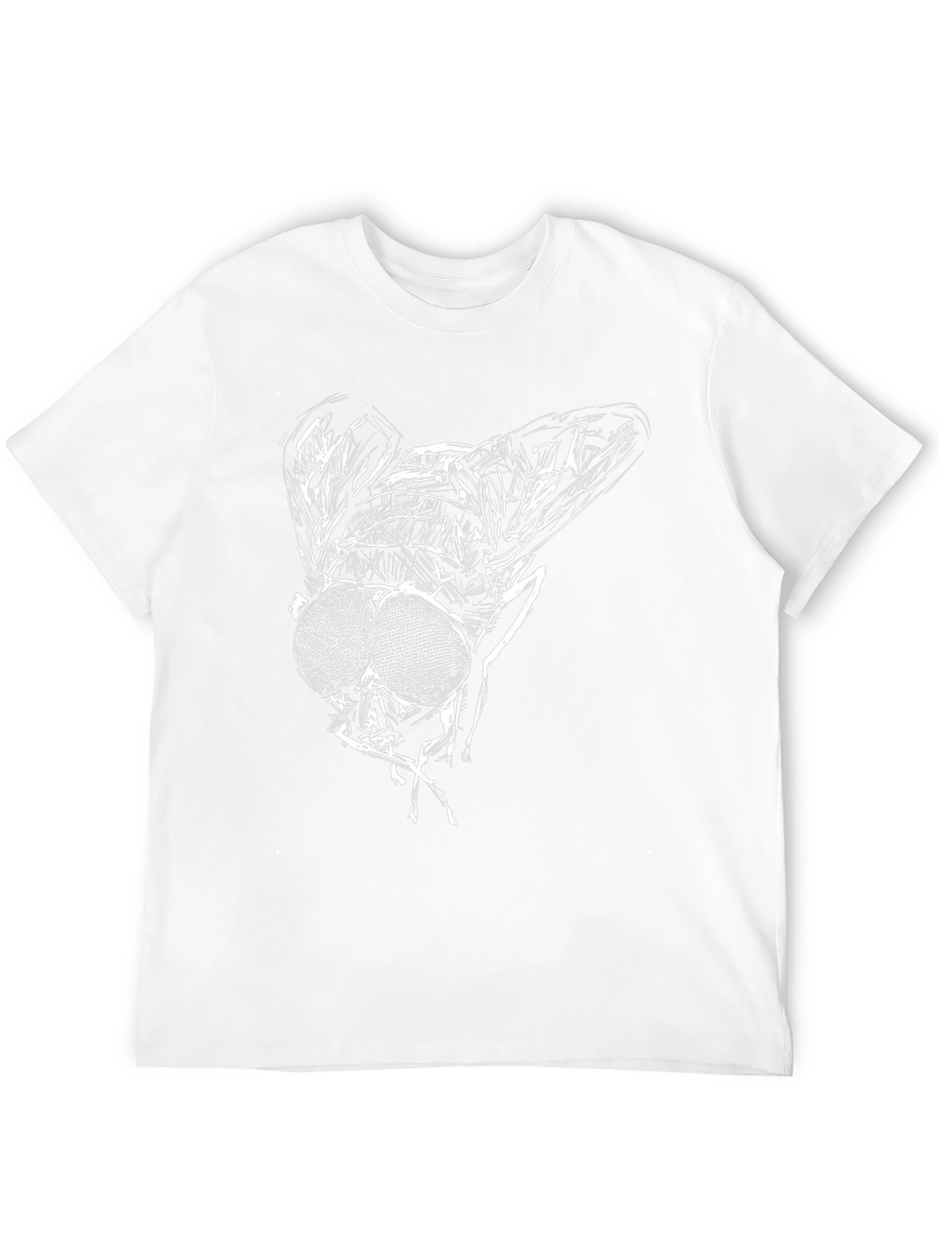 Fly Graphic Black Tee - Unique Insect Print