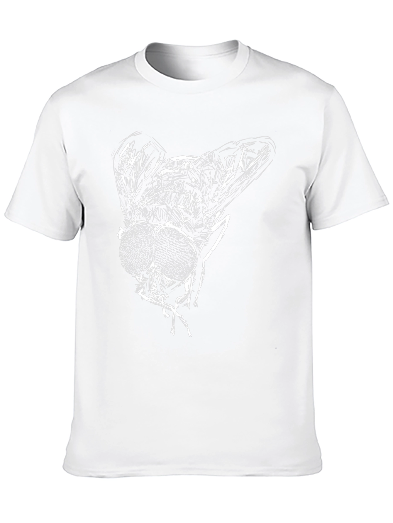 Fly Graphic Black Tee - Unique Insect Print