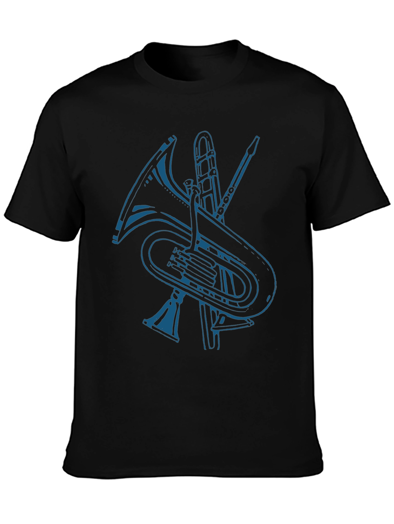 Music Instruments Graphic Tee - Black
