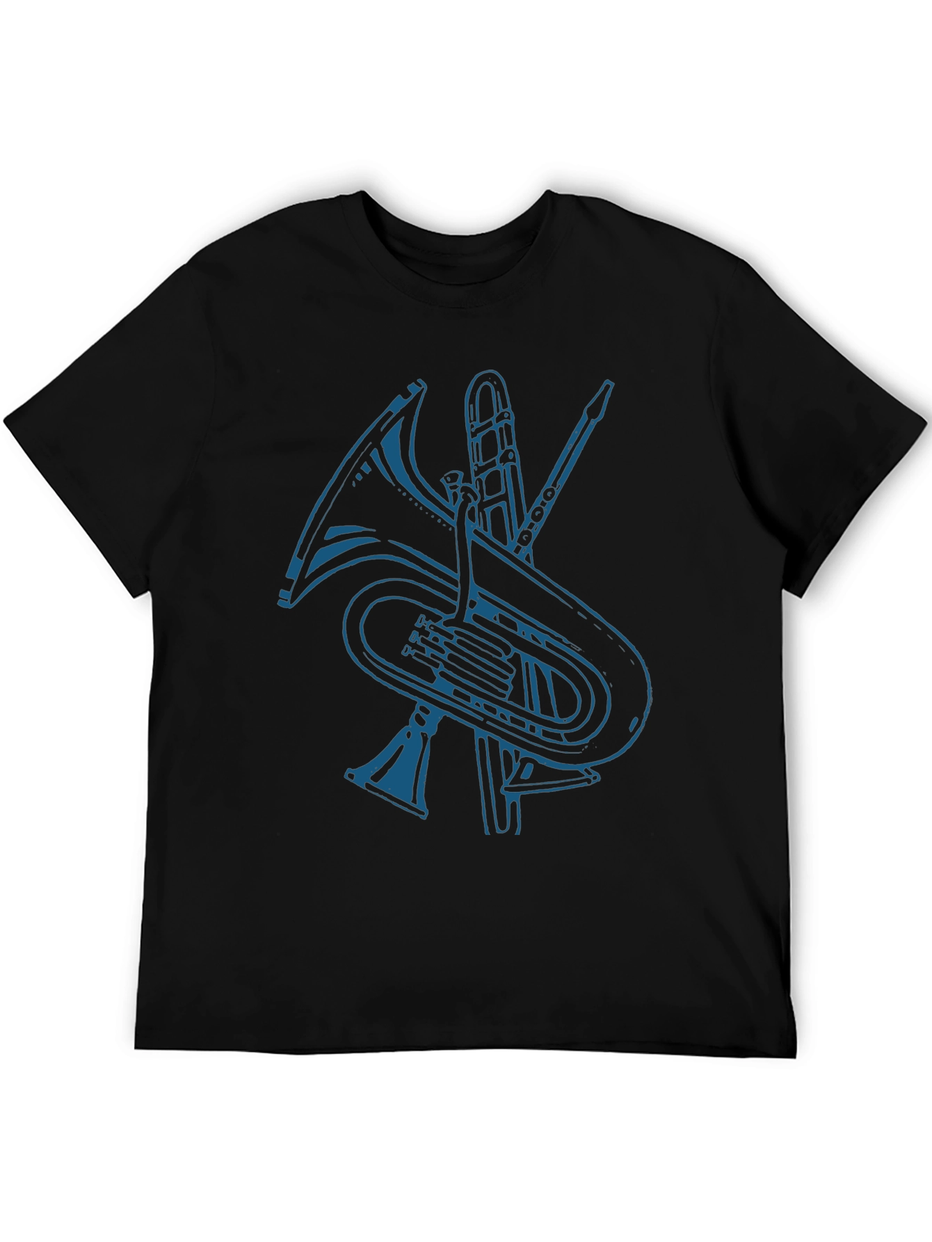 Music Instruments Graphic Tee - Black