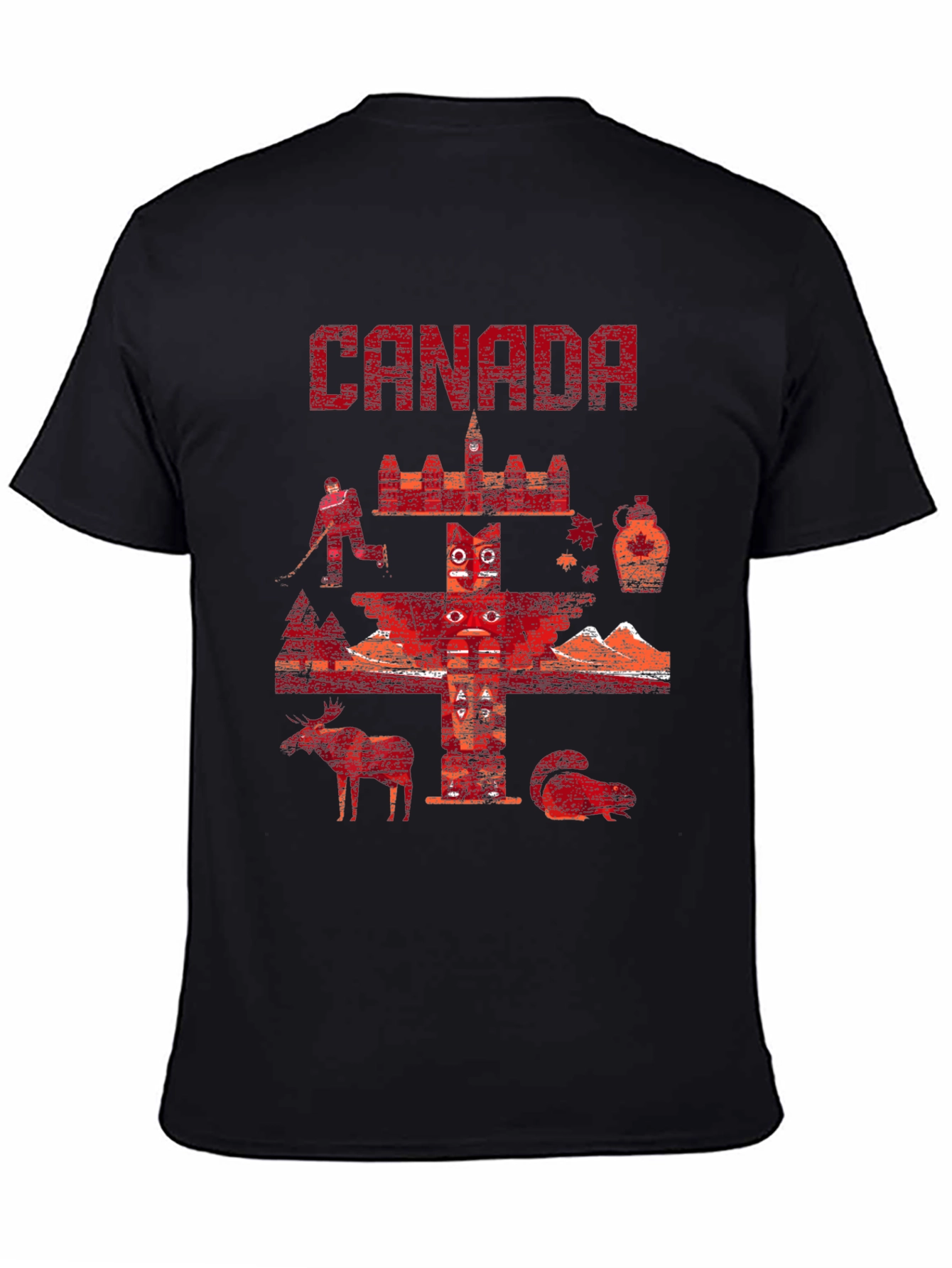 Canada Graphic Print Black T-Shirt