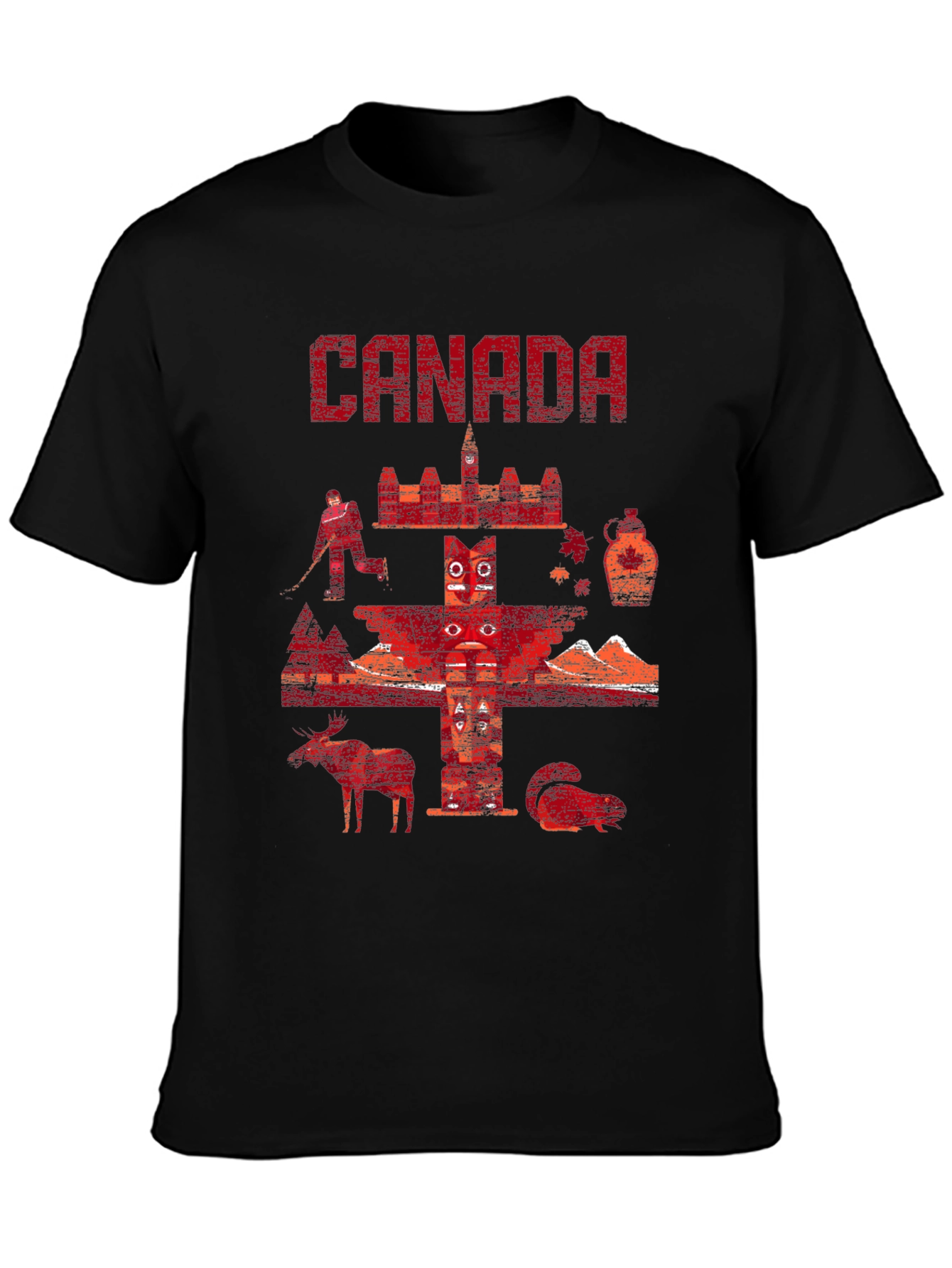 Canada Graphic Print Black T-Shirt