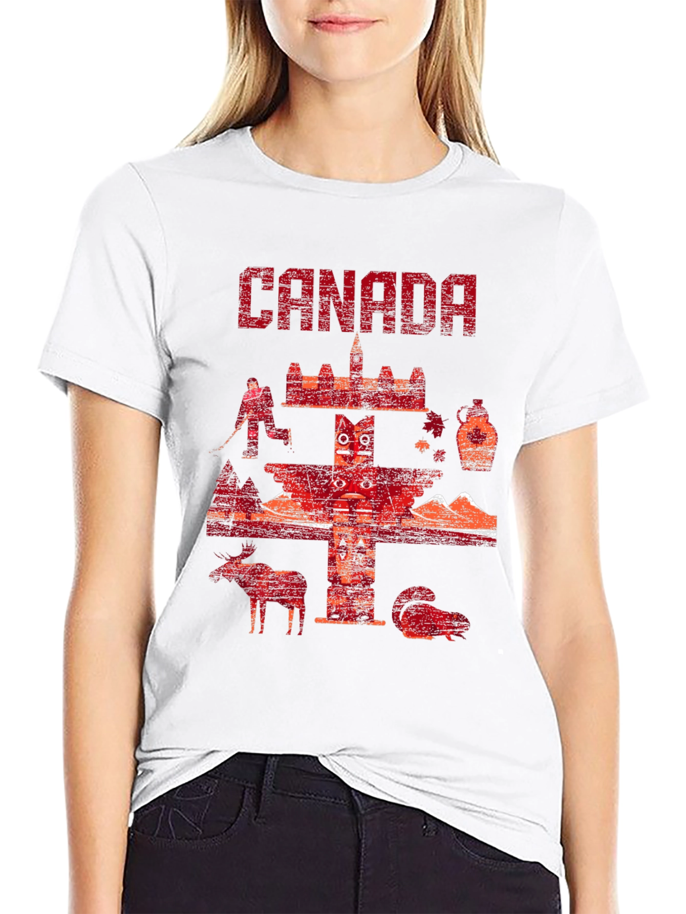 Canada Graphic Print Black T-Shirt