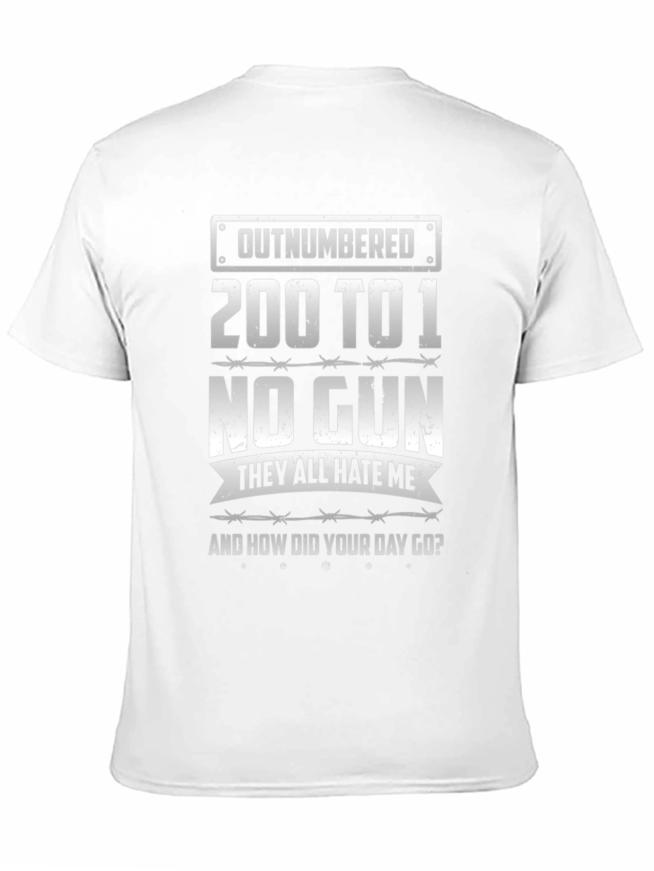 Outnumbered Graphic T-Shirt - Black Cotton Tee