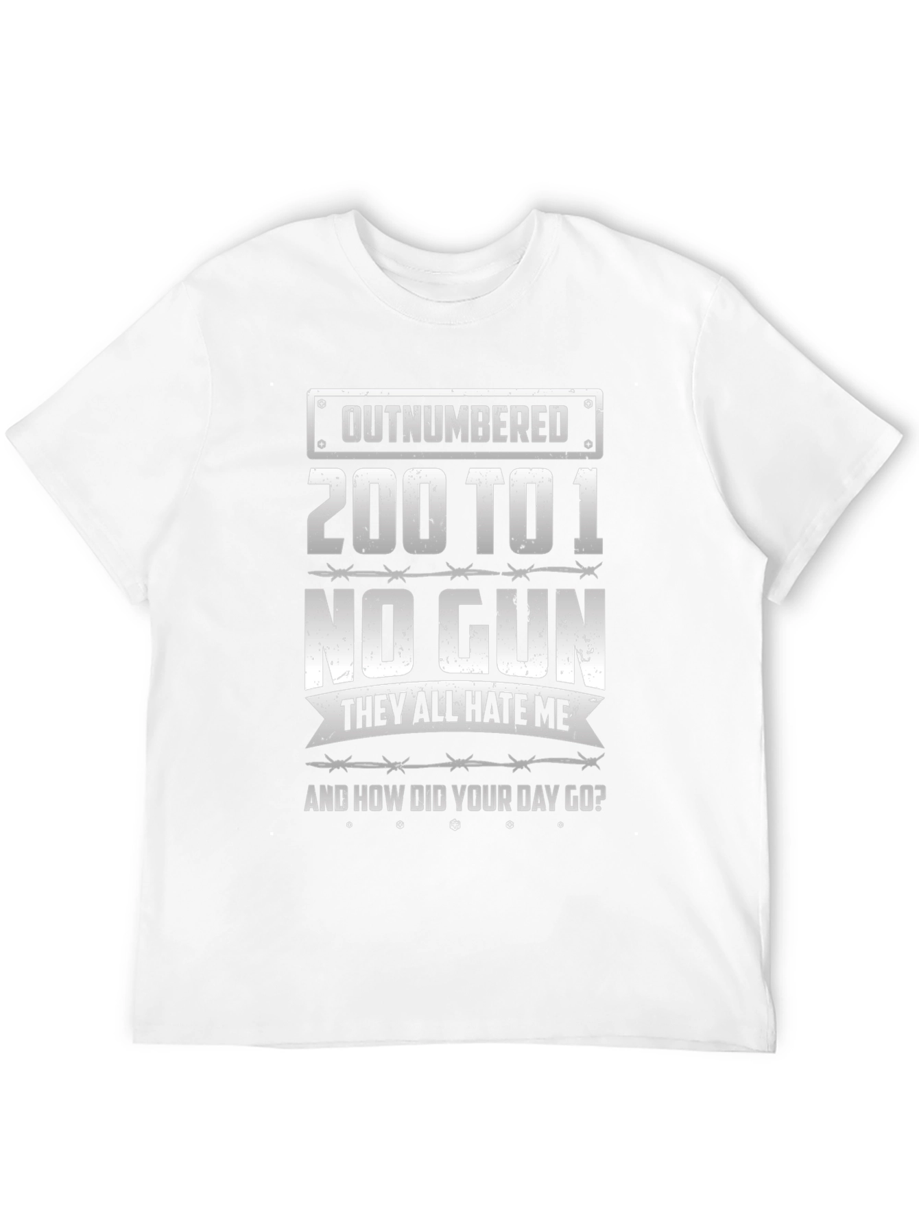 Outnumbered Graphic T-Shirt - Black Cotton Tee