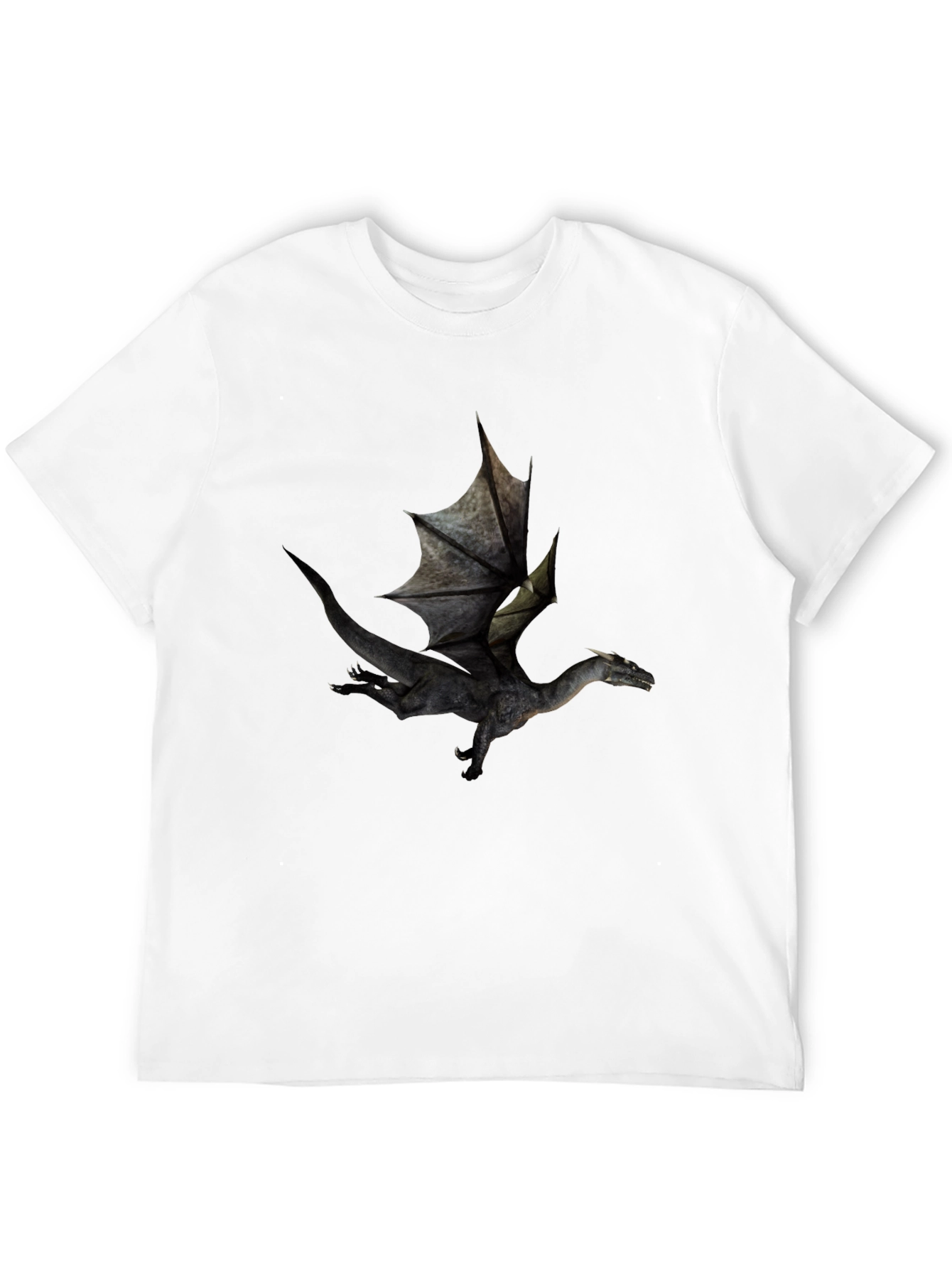 Dragon Graphic Black T-Shirt - Fantasy Style